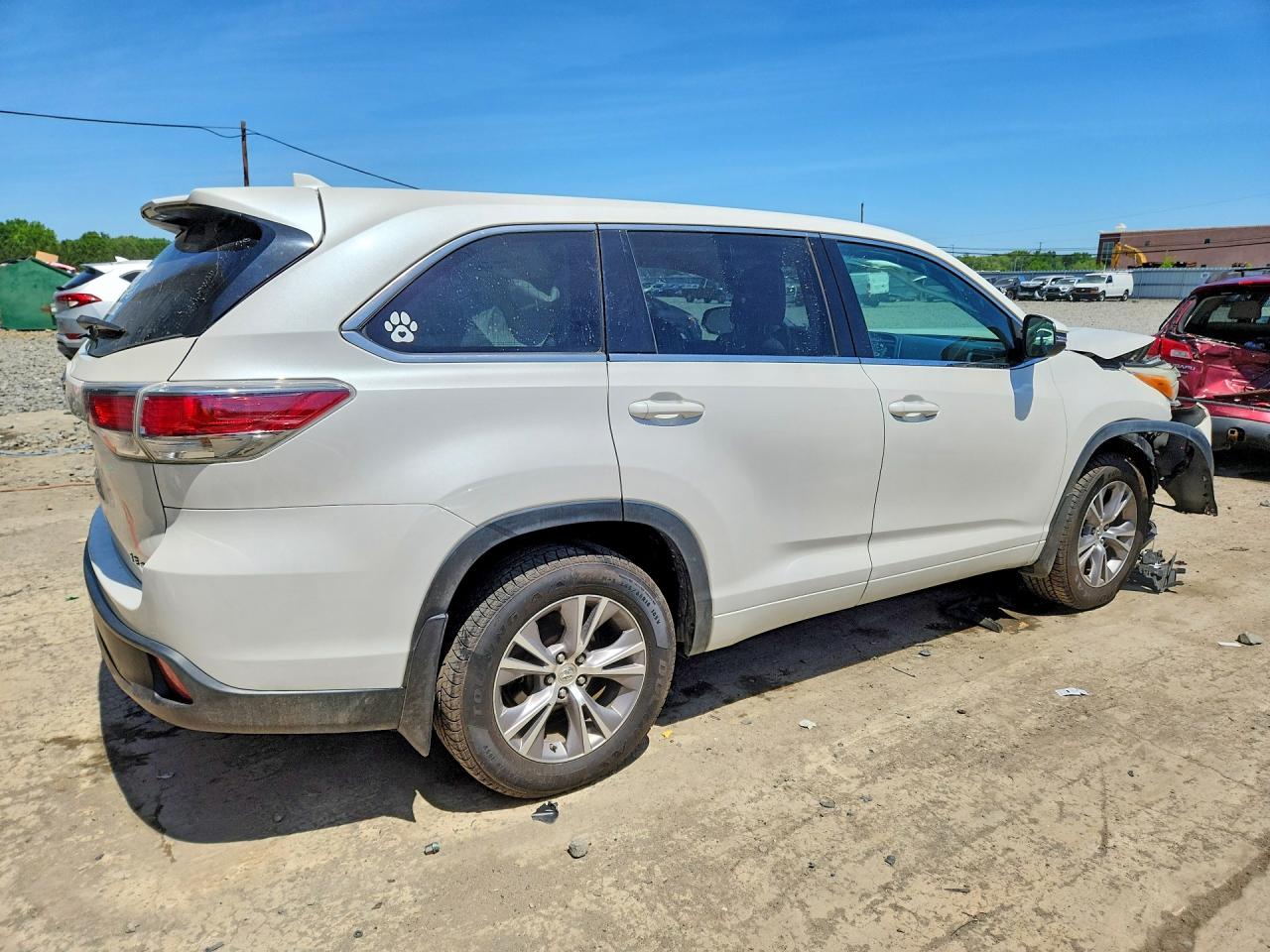 2014 Toyota Highlander Le Plus Белый vin: 5TDBKRFHXES032673