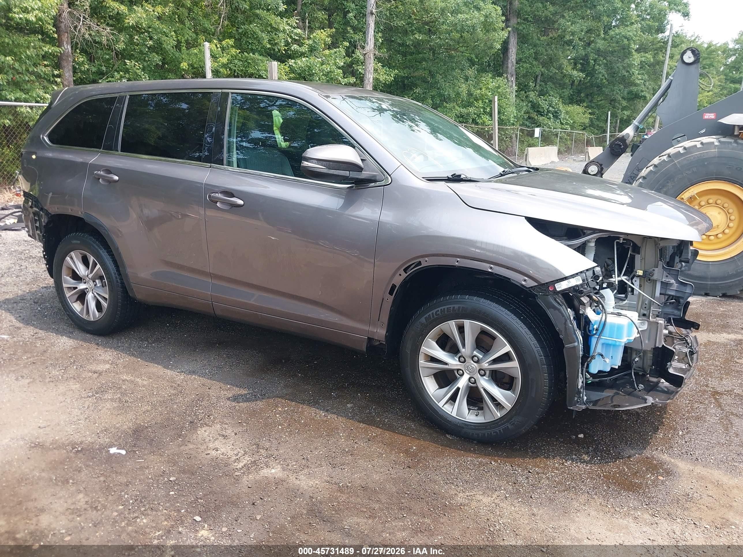 2014 Toyota Highlander Le Plus V6 Gray vin: 5TDBKRFHXES034133