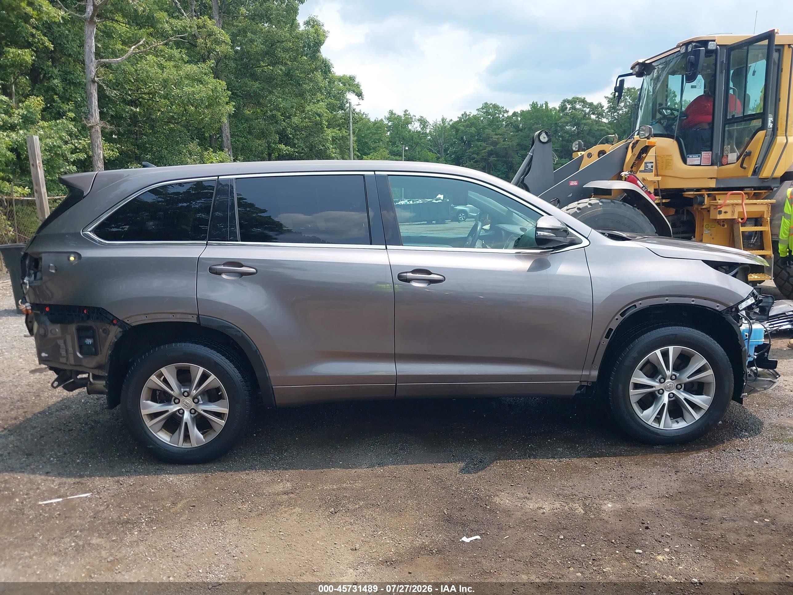 2014 Toyota Highlander Le Plus V6 Gray vin: 5TDBKRFHXES034133