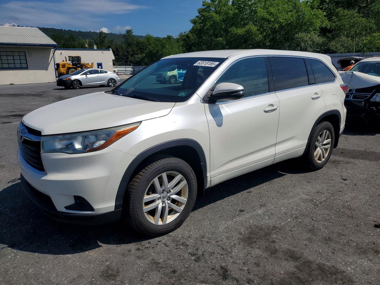 2015 Toyota Highlander Le White vin: 5TDBKRFHXFS073676