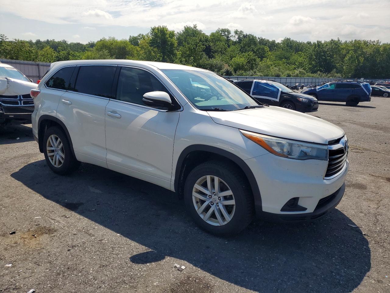 2015 Toyota Highlander Le White vin: 5TDBKRFHXFS073676
