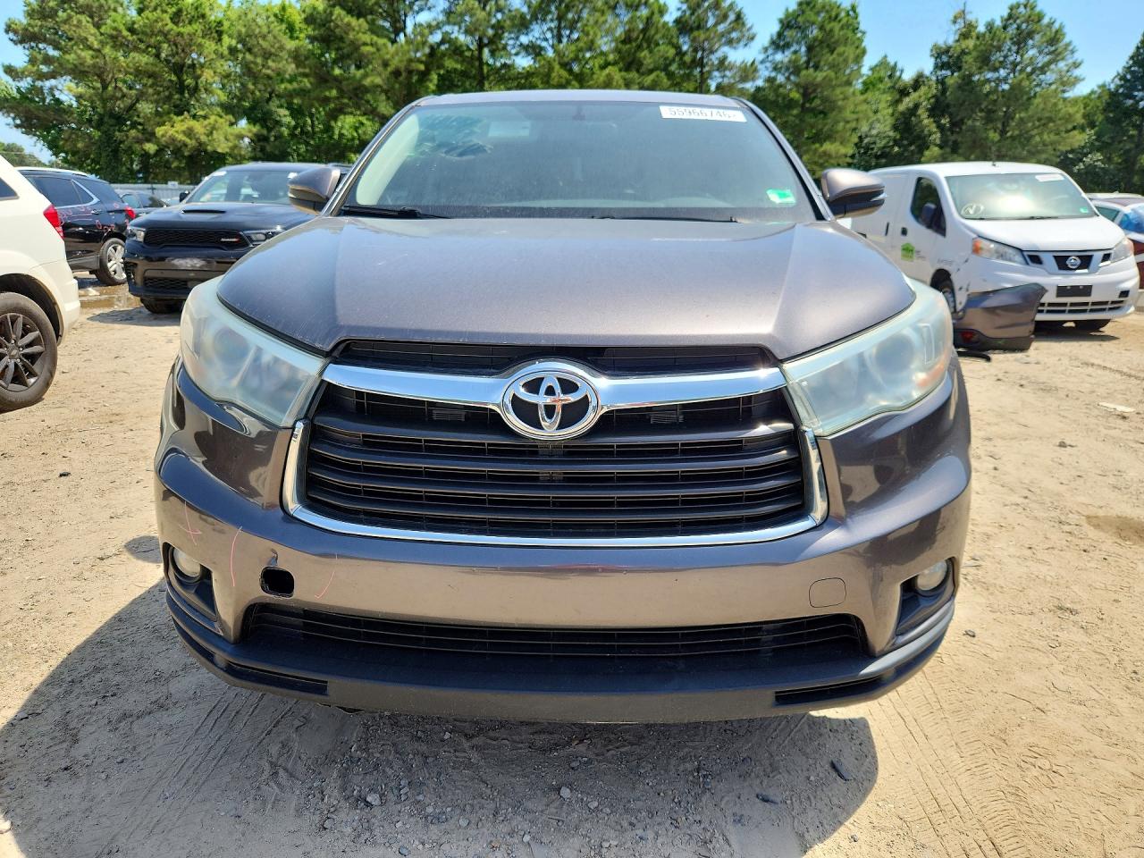 2015 Toyota Highlander Le Plus Gray vin: 5TDBKRFHXFS088291