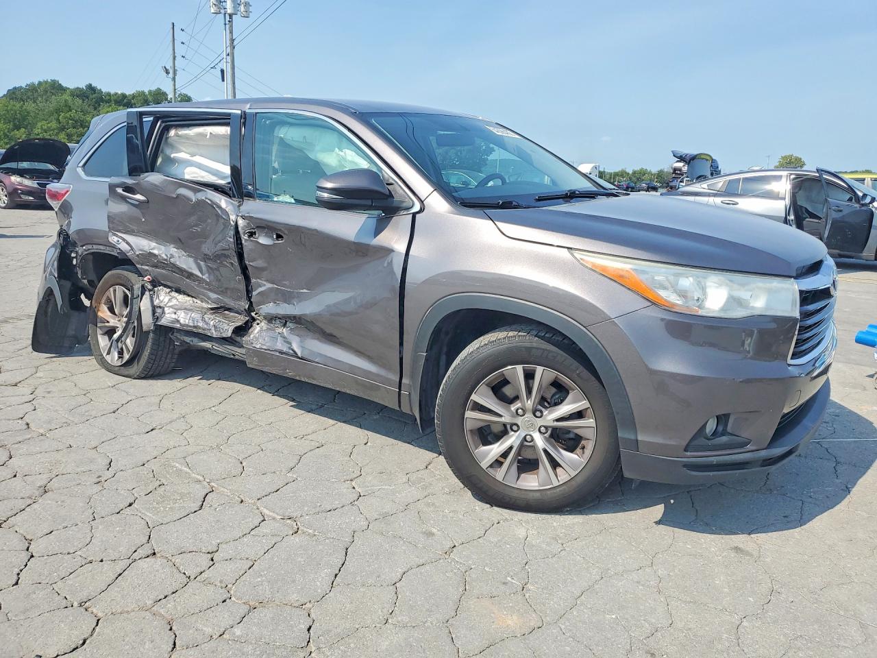 2015 Toyota Highlander Le Plus Gray vin: 5TDBKRFHXFS100004