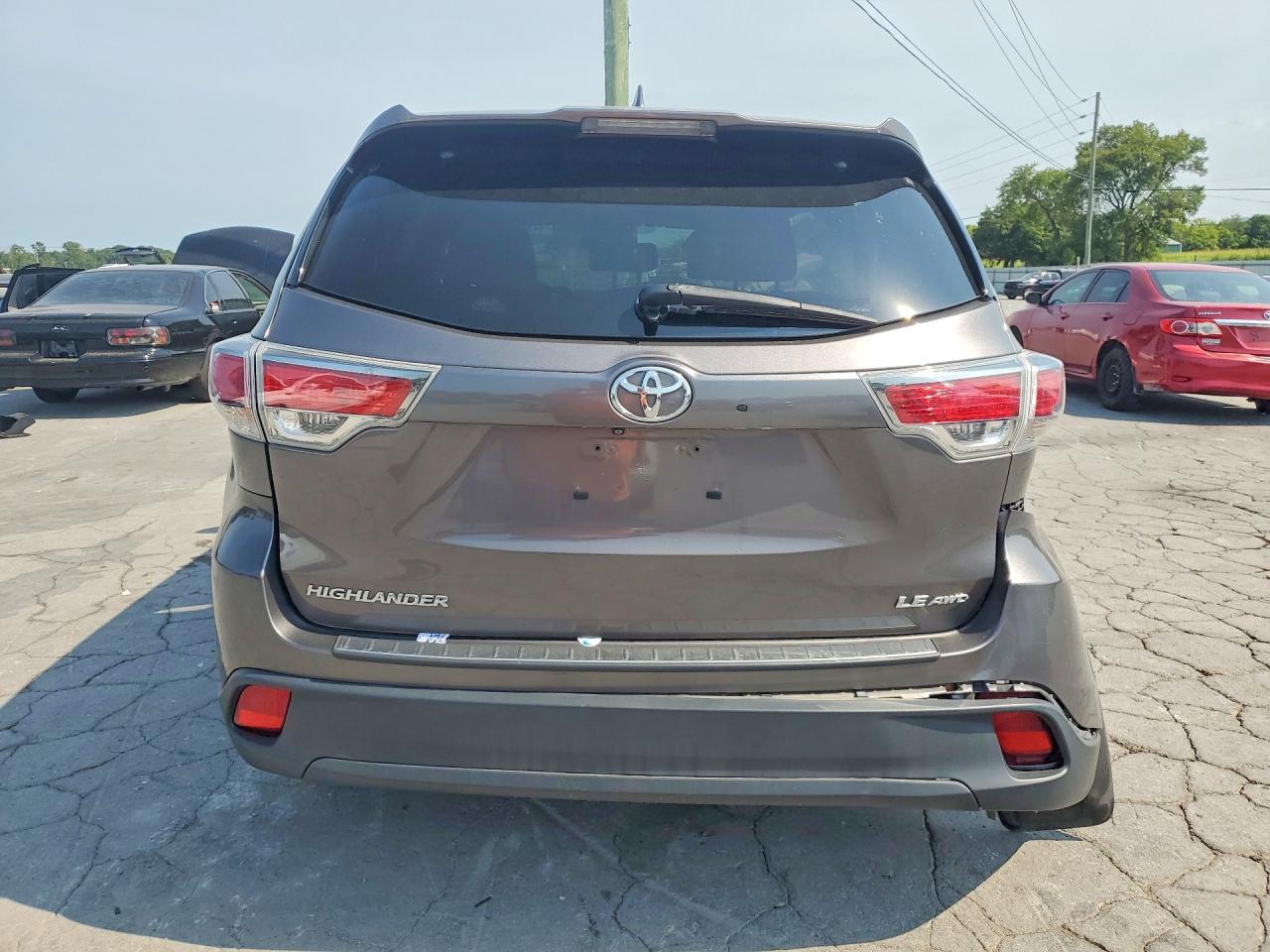 2015 Toyota Highlander Le Plus Gray vin: 5TDBKRFHXFS100004