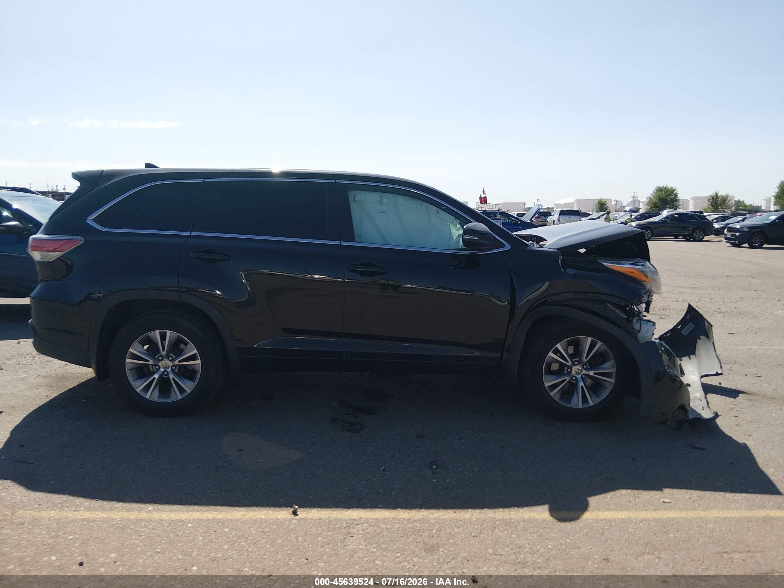 2015 Toyota Highlander Le Plus V6 Black vin: 5TDBKRFHXFS131110