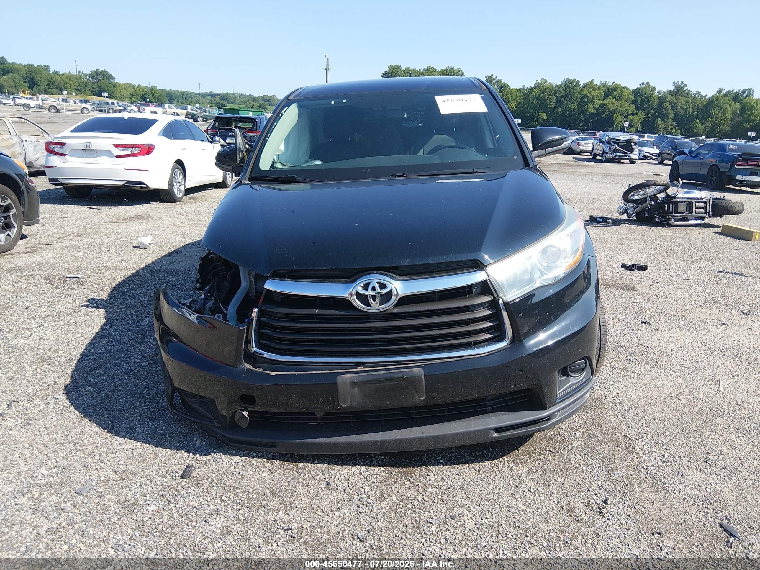 2015 Toyota Highlander Le V6 Black vin: 5TDBKRFHXFS195227