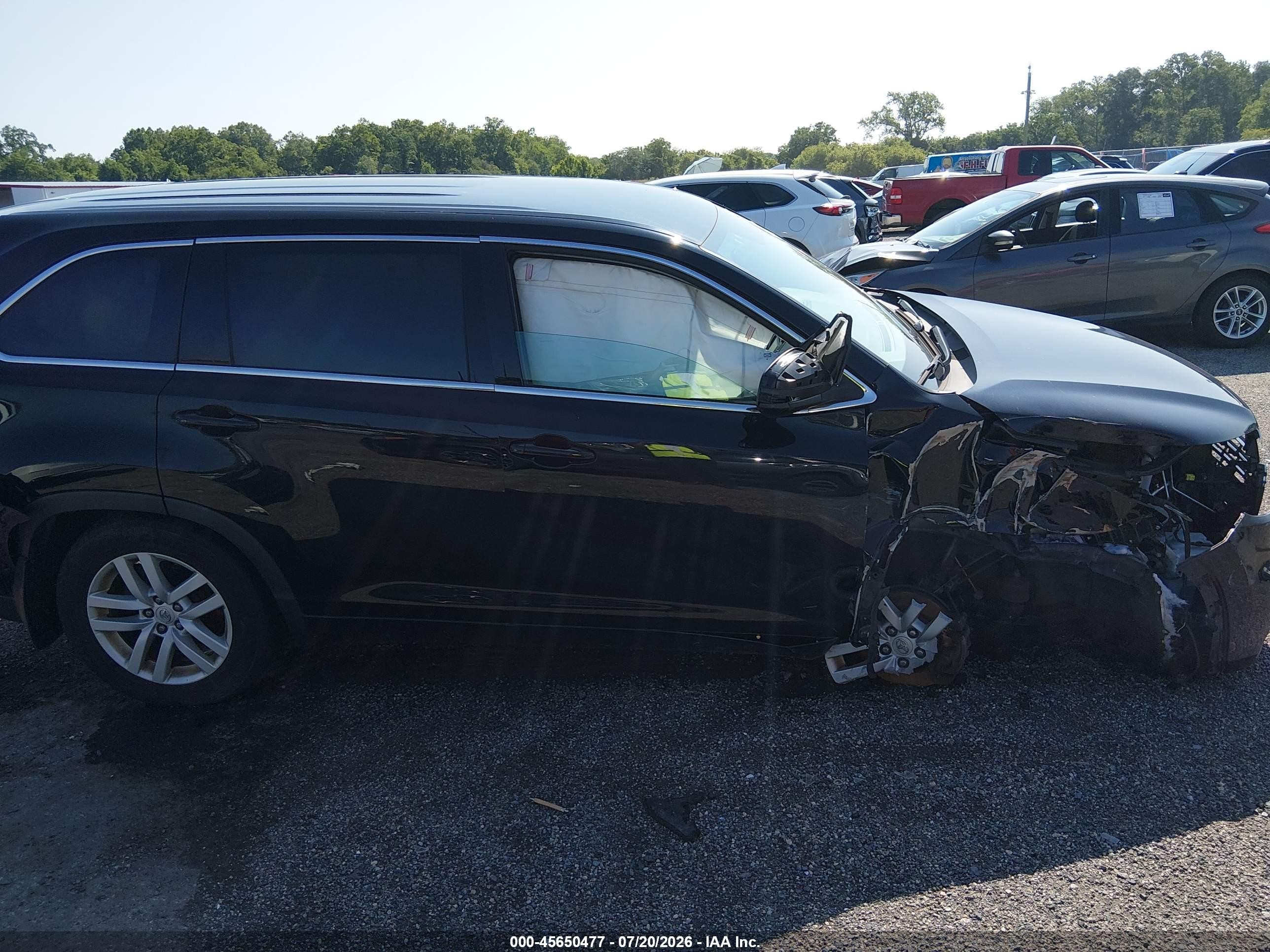 2015 Toyota Highlander Le V6 Black vin: 5TDBKRFHXFS195227