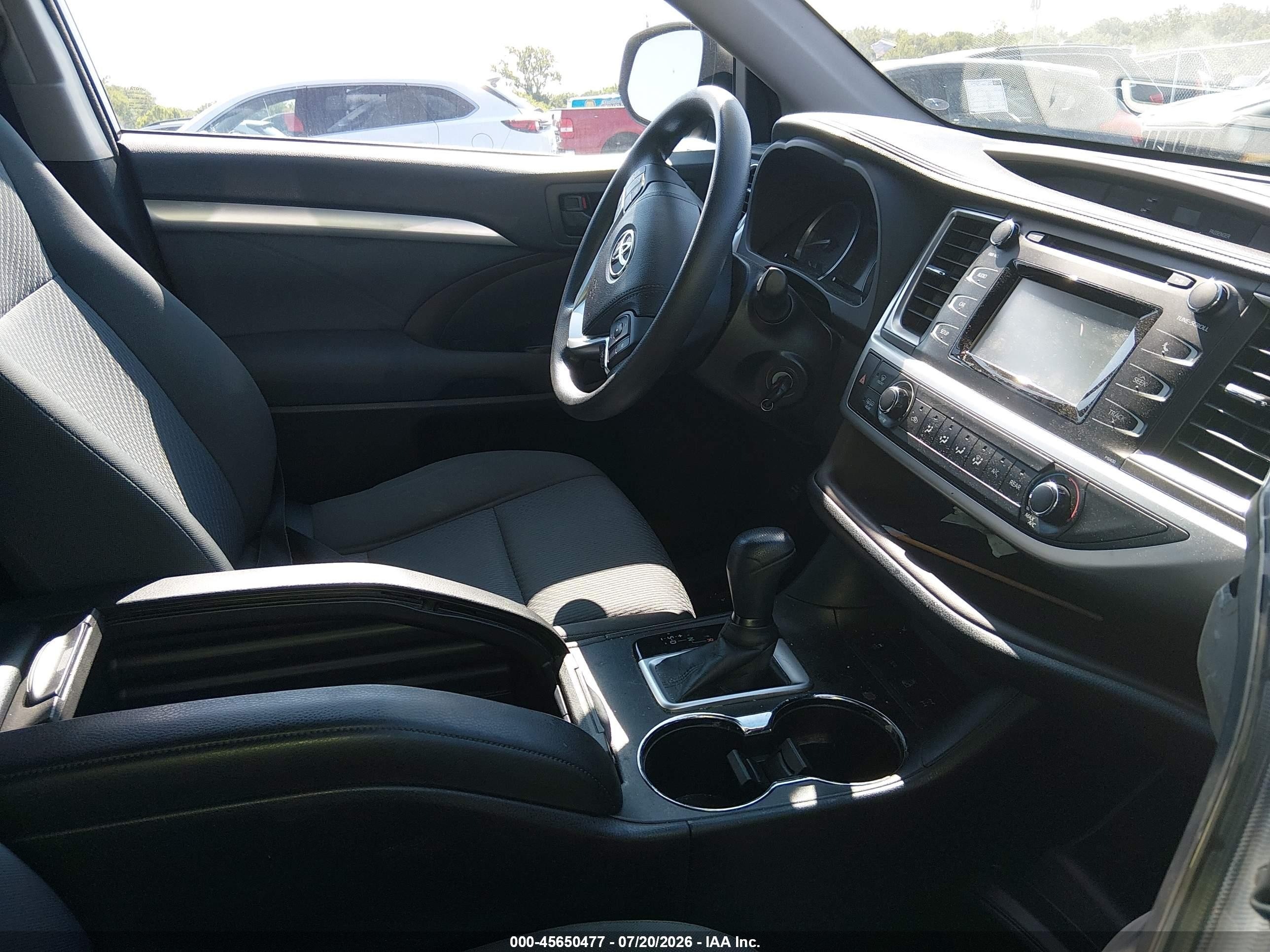 2015 Toyota Highlander Le V6 Black vin: 5TDBKRFHXFS195227
