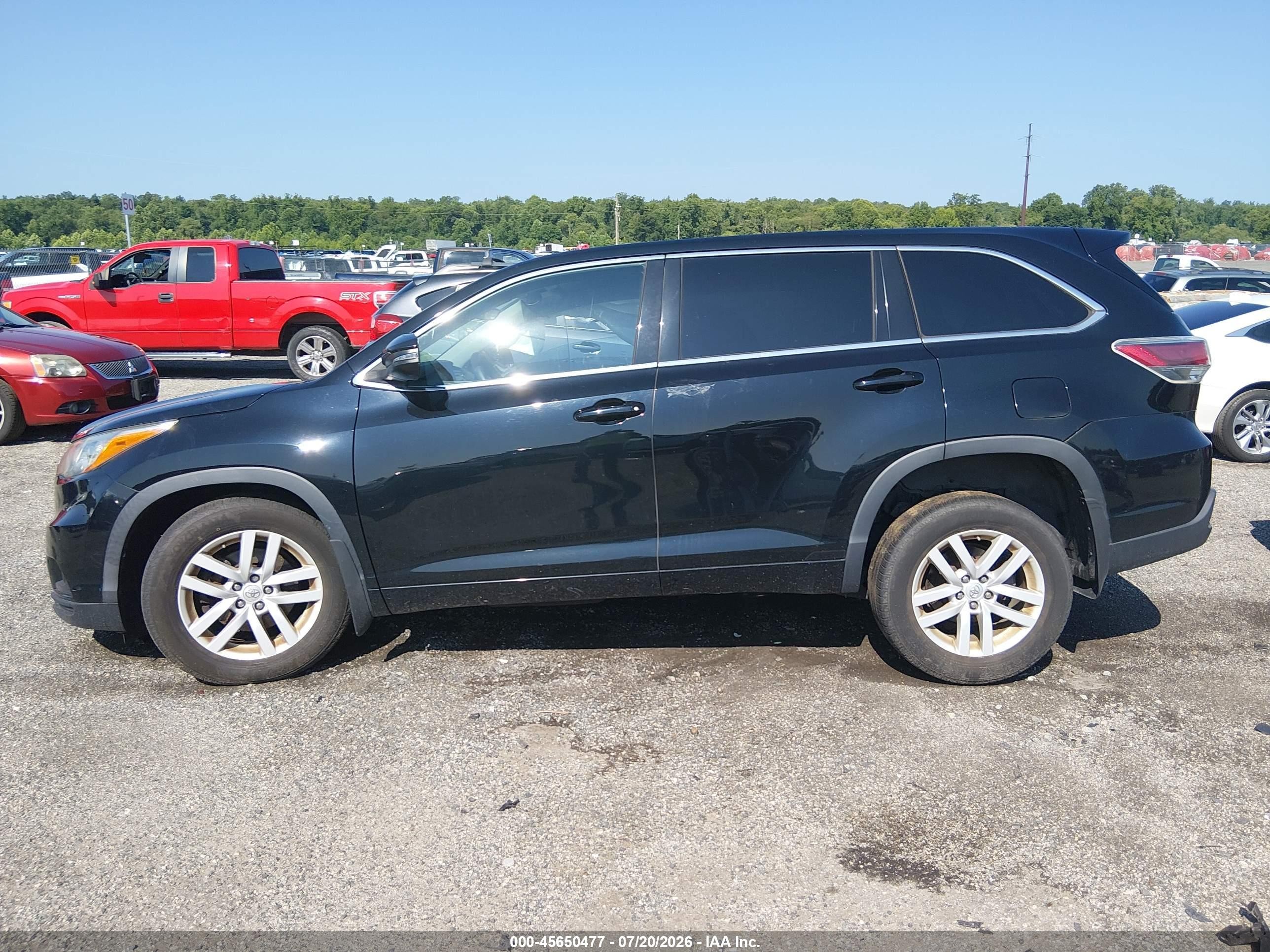 2015 Toyota Highlander Le V6 Black vin: 5TDBKRFHXFS195227