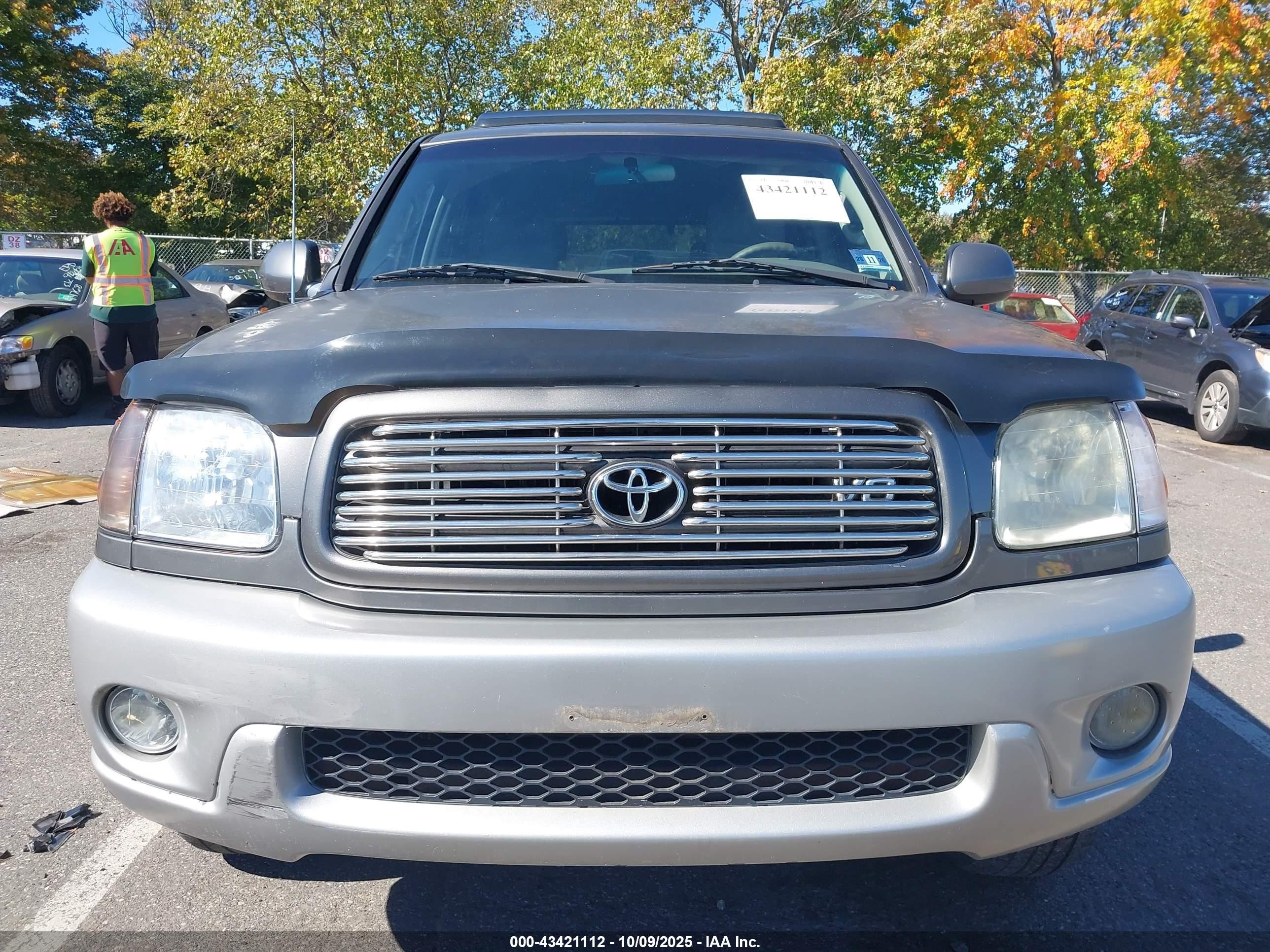 2003 Toyota Sequoia Sr5 V8 Серый vin: 5TDBT44A03S166109