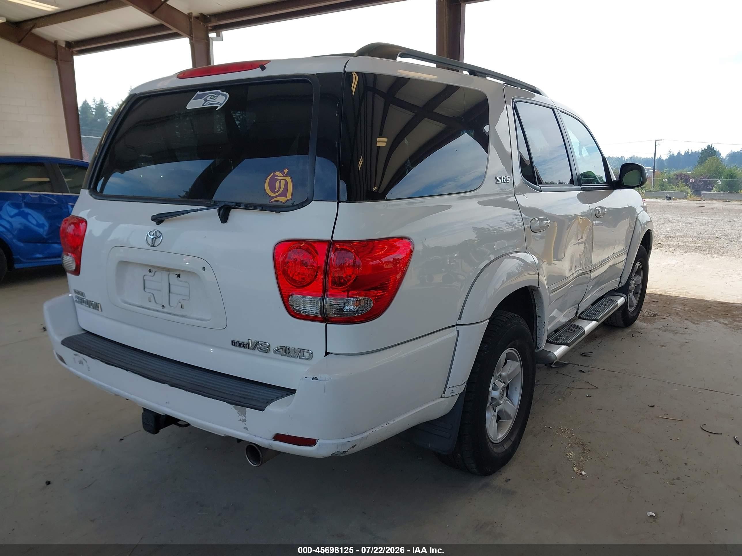 2006 Toyota Sequoia Sr5 V8 Белый vin: 5TDBT44A06S268806