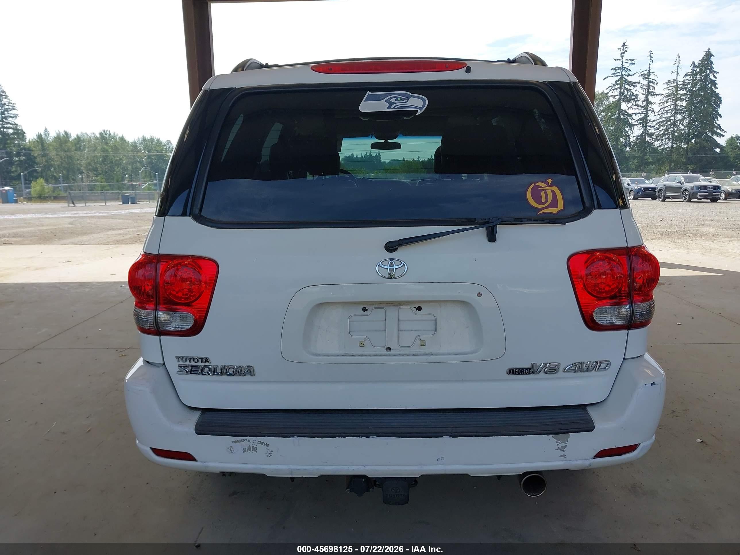 2006 Toyota Sequoia Sr5 V8 Белый vin: 5TDBT44A06S268806