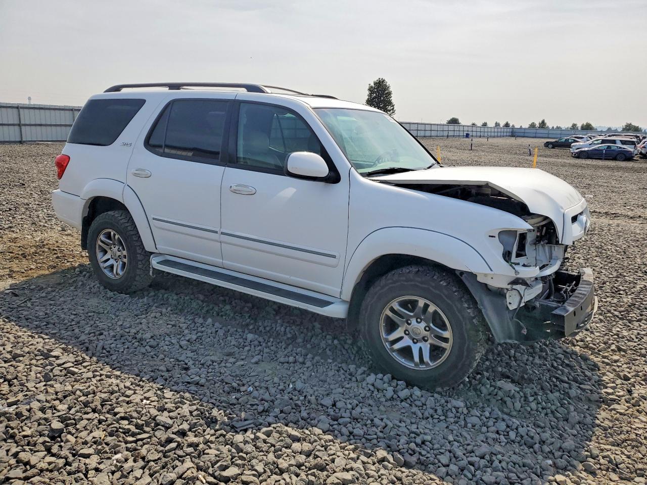 2007 Toyota Sequoia Sr5 White vin: 5TDBT44A07S289706