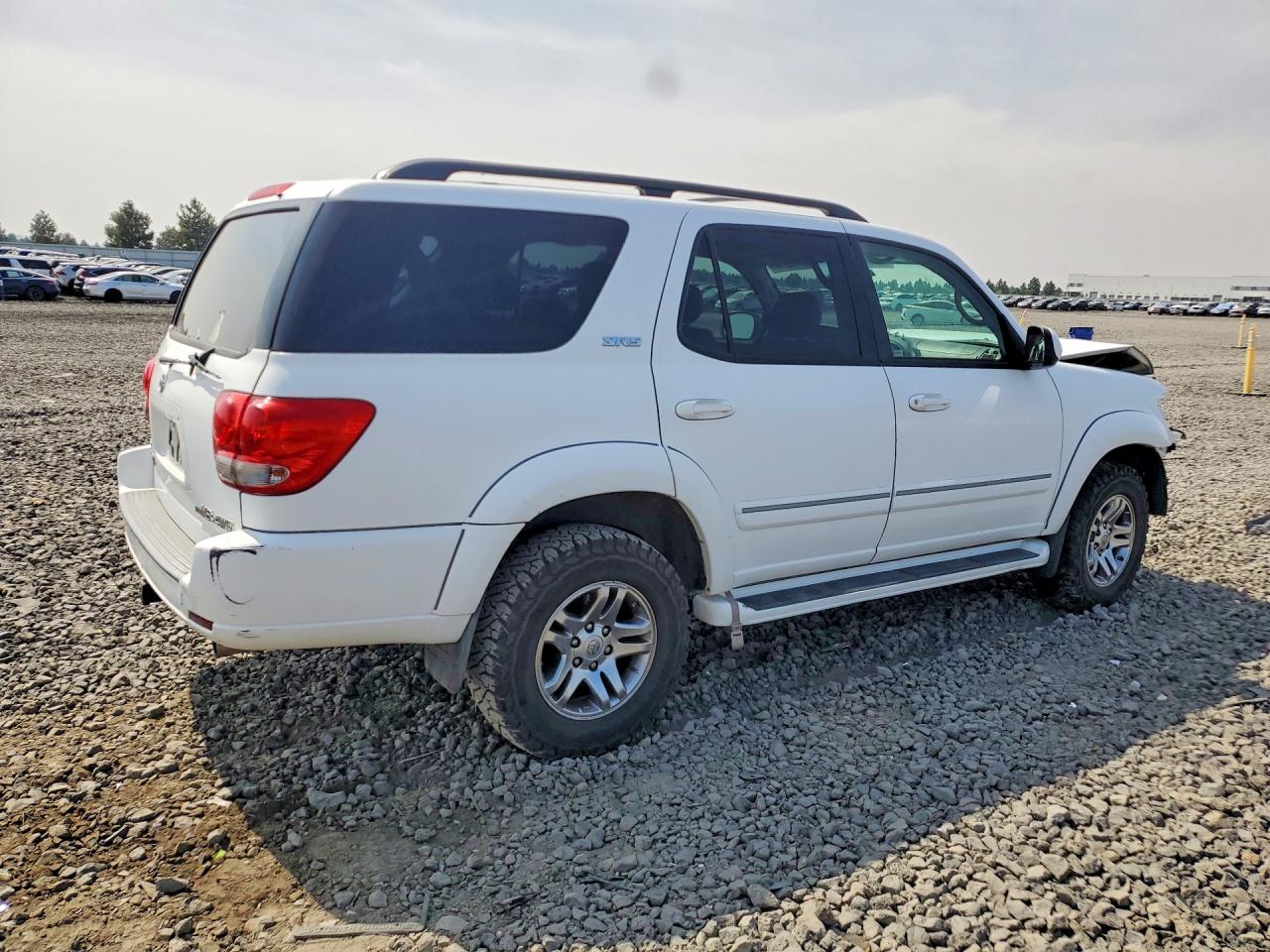2007 Toyota Sequoia Sr5 White vin: 5TDBT44A07S289706