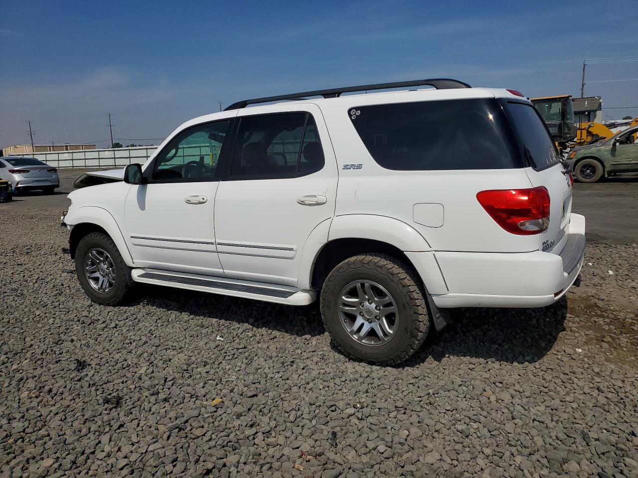 2007 Toyota Sequoia Sr5 White vin: 5TDBT44A07S289706