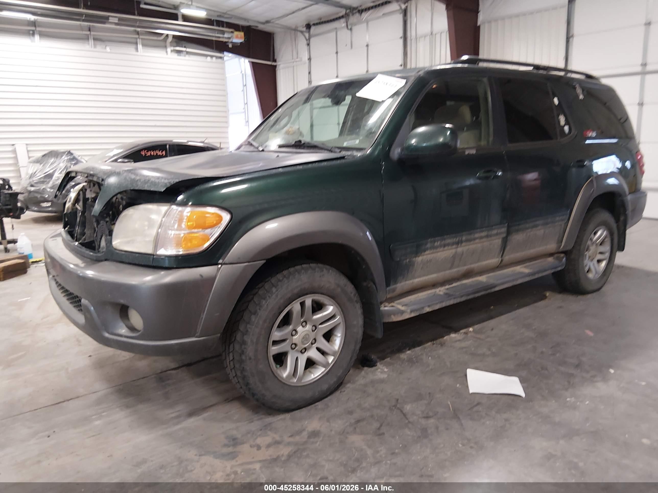 2003 Toyota Sequoia Sr5 V8 Green vin: 5TDBT44A13S163915