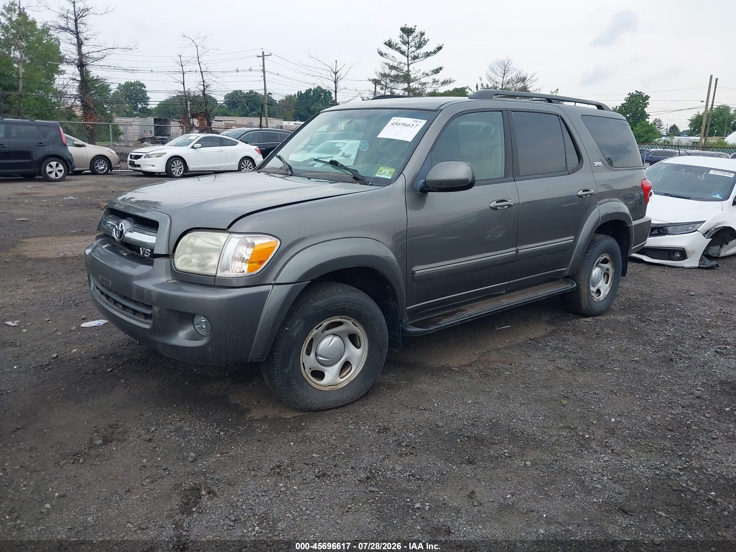2006 Toyota Sequoia Sr5 V8 Gray vin: 5TDBT44A16S260424