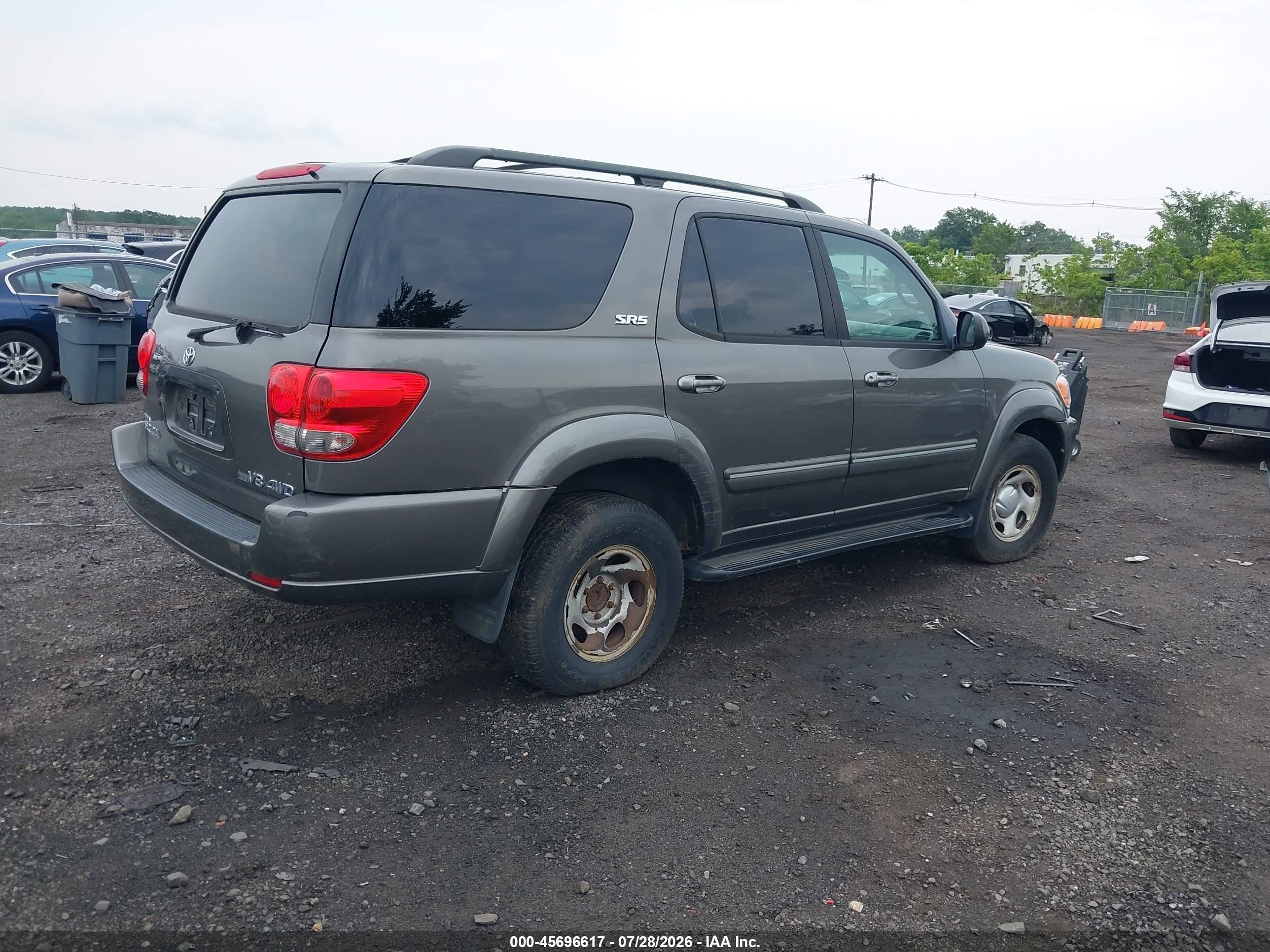 2006 Toyota Sequoia Sr5 V8 Gray vin: 5TDBT44A16S260424