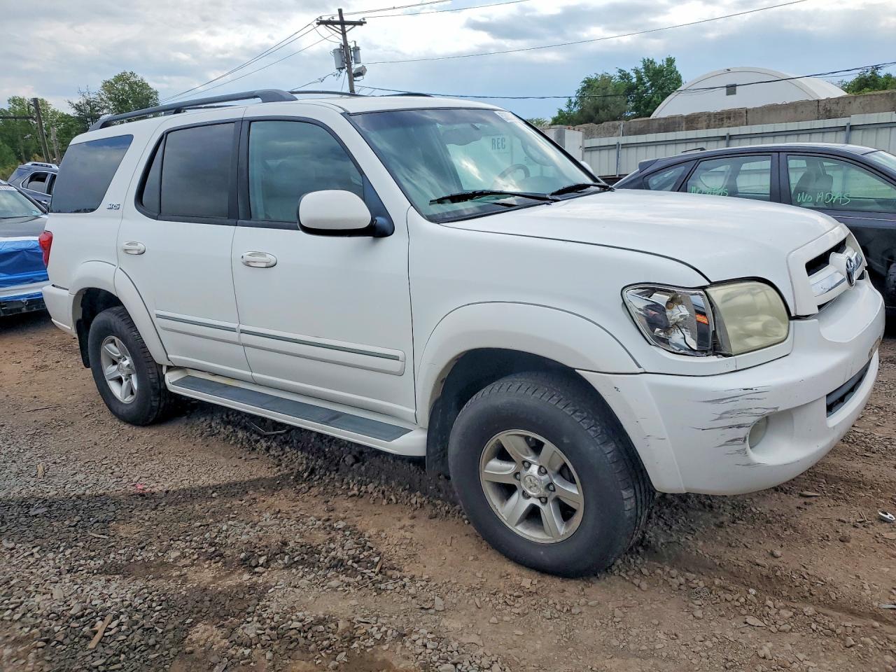 2006 Toyota Sequoia Sr5 White vin: 5TDBT44A16S266191