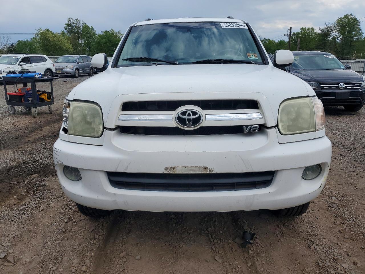 2006 Toyota Sequoia Sr5 White vin: 5TDBT44A16S266191