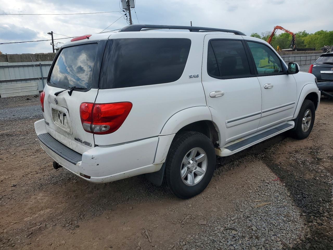2006 Toyota Sequoia Sr5 White vin: 5TDBT44A16S266191