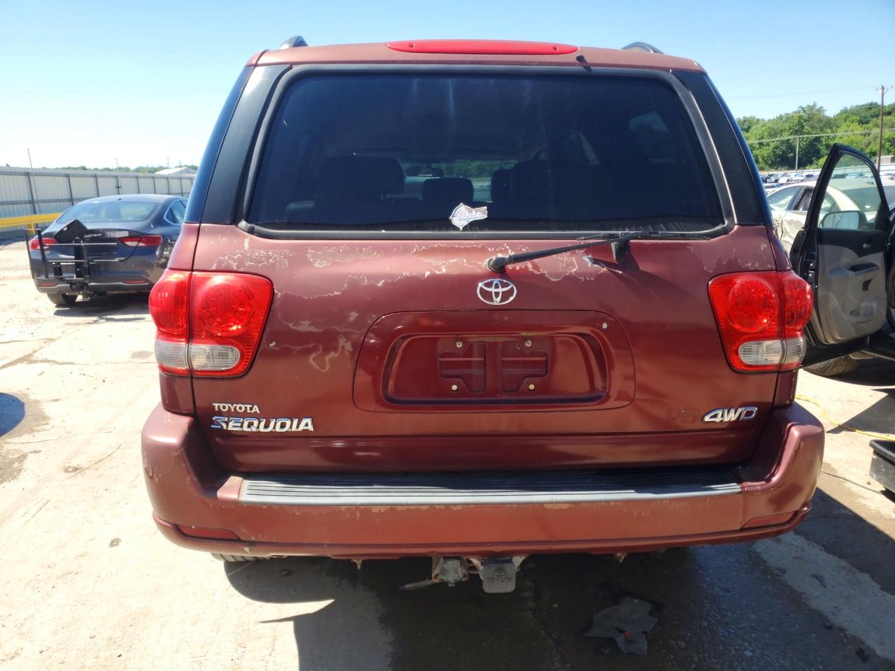 2007 Toyota Sequoia Sr5 Бордовый vin: 5TDBT44A17S290248