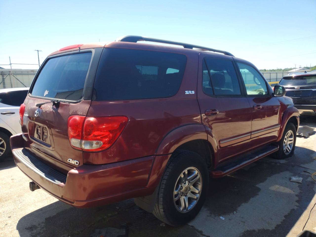 2007 Toyota Sequoia Sr5 Бордовый vin: 5TDBT44A17S290248