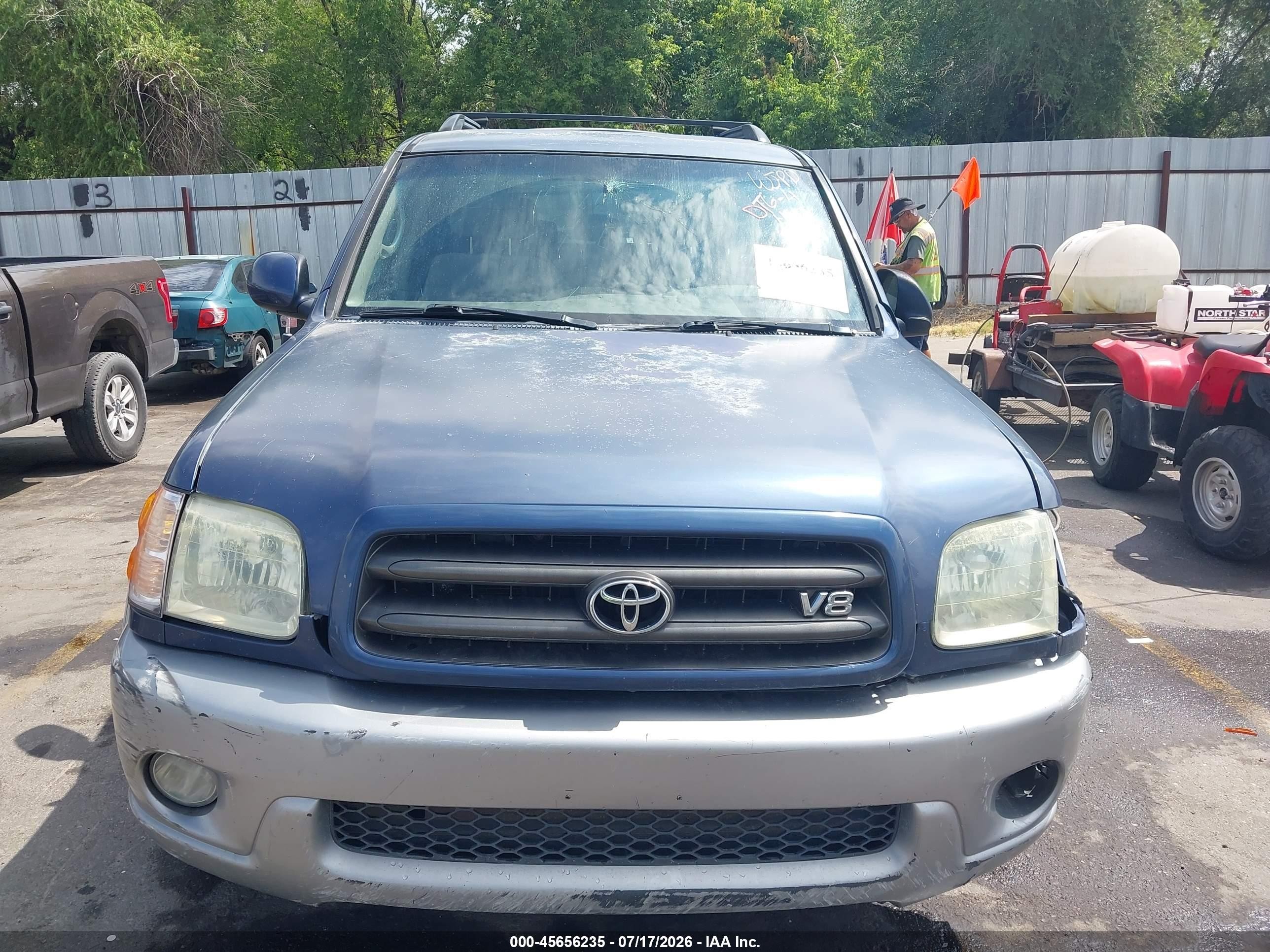 2003 Toyota Sequoia Sr5 V8 Blue vin: 5TDBT44A23S200406