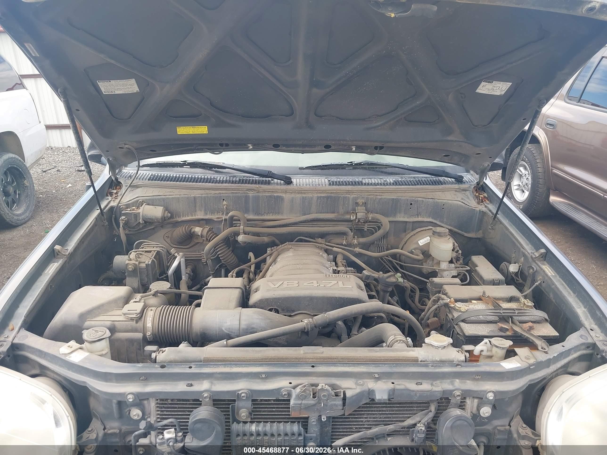 2004 Toyota Sequoia Sr5 V8 Gray vin: 5TDBT44A24S211925