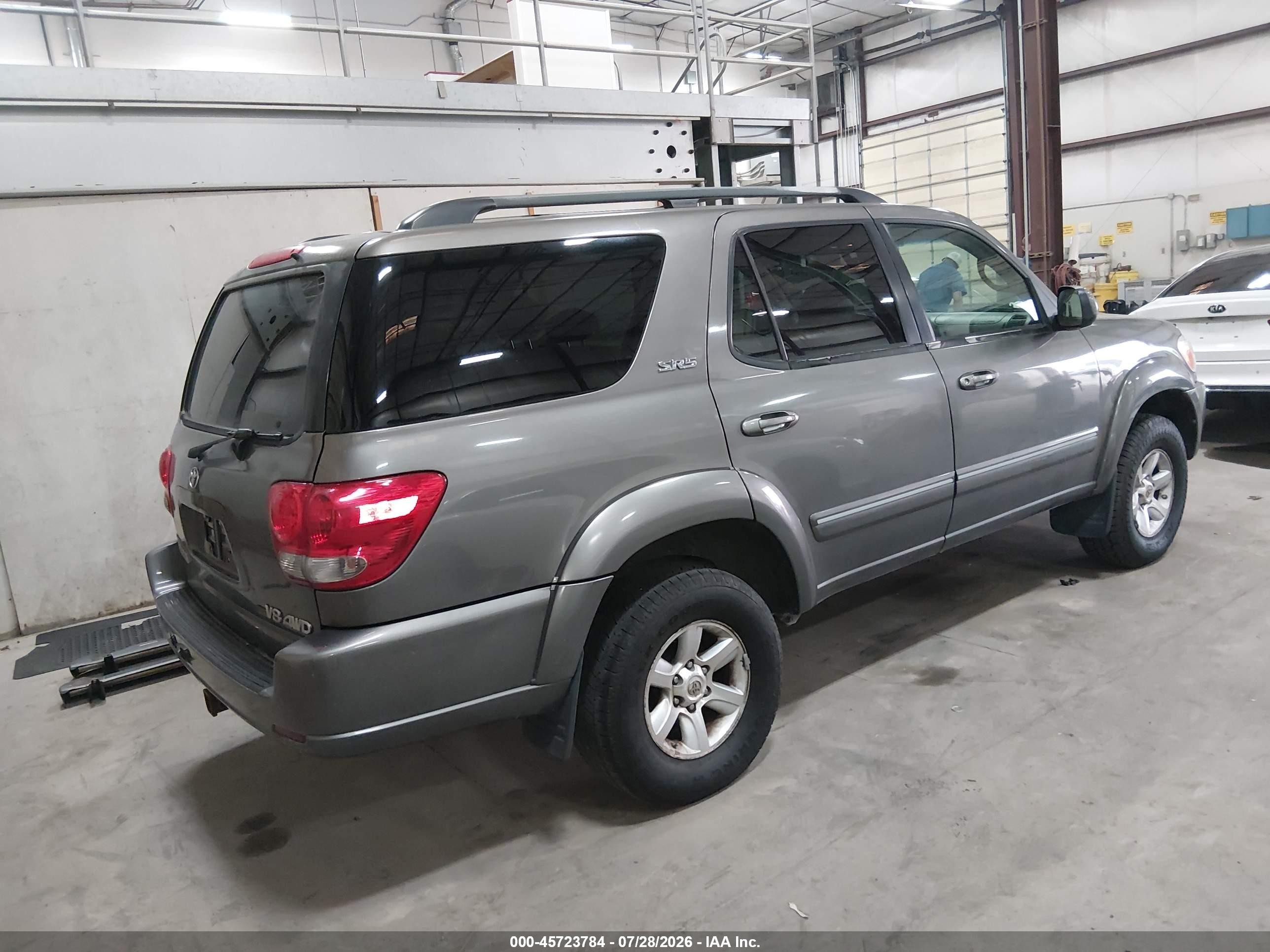 2006 Toyota Sequoia Sr5 V8 Gray vin: 5TDBT44A26S260075