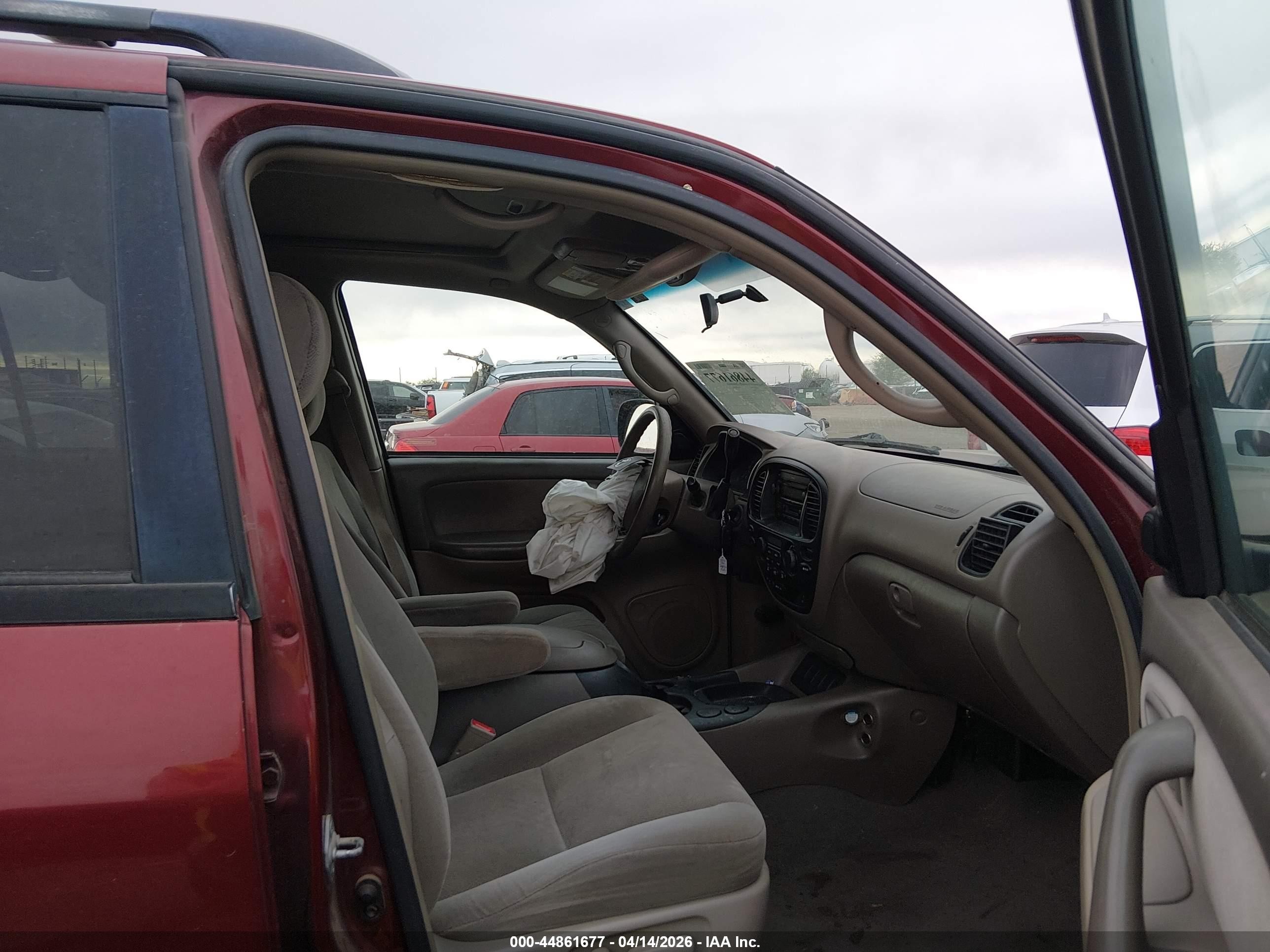 2006 Toyota Sequoia Sr5 V8 Red vin: 5TDBT44A26S261968