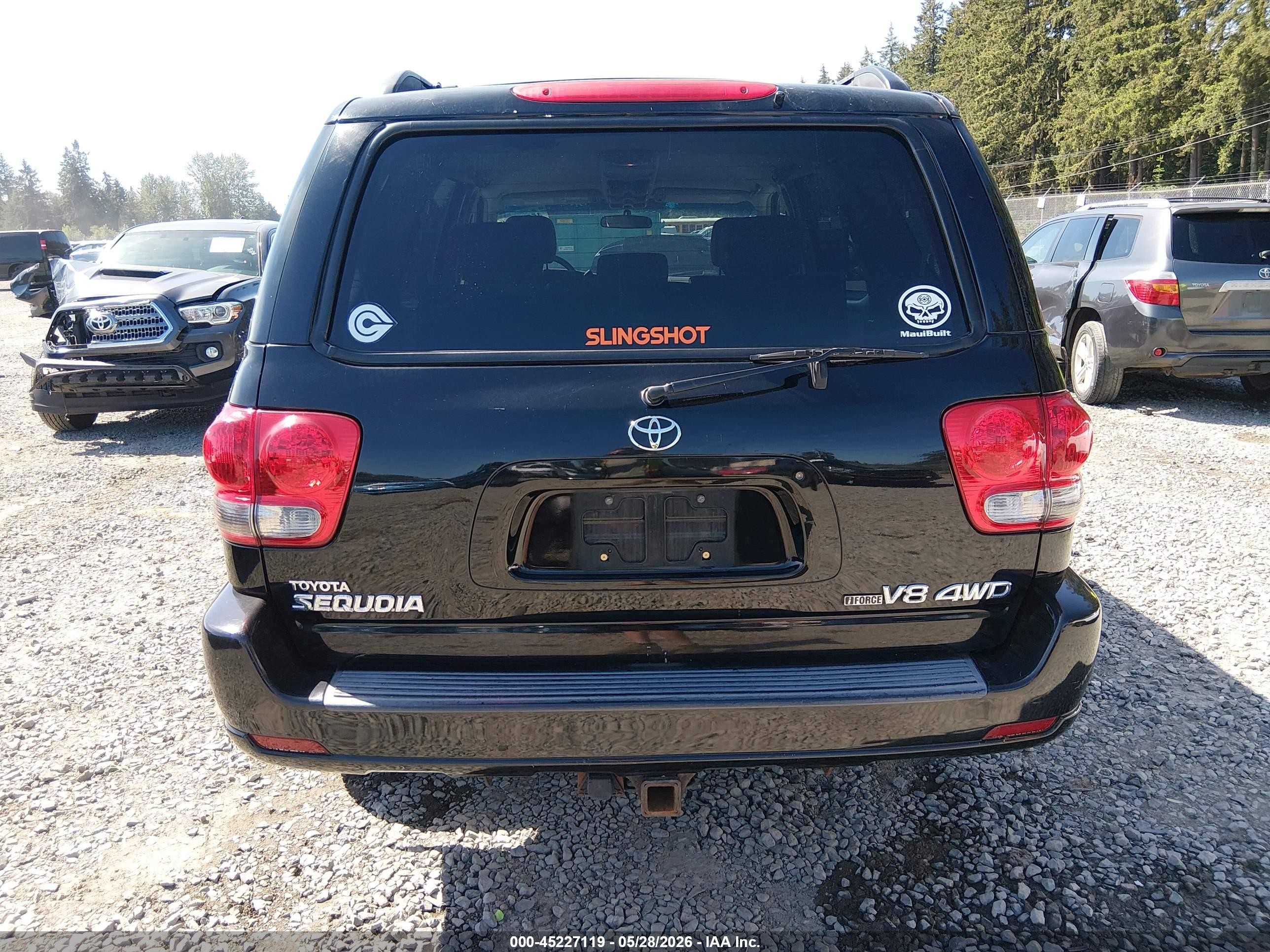 2006 Toyota Sequoia Sr5 V8 Black vin: 5TDBT44A26S268130