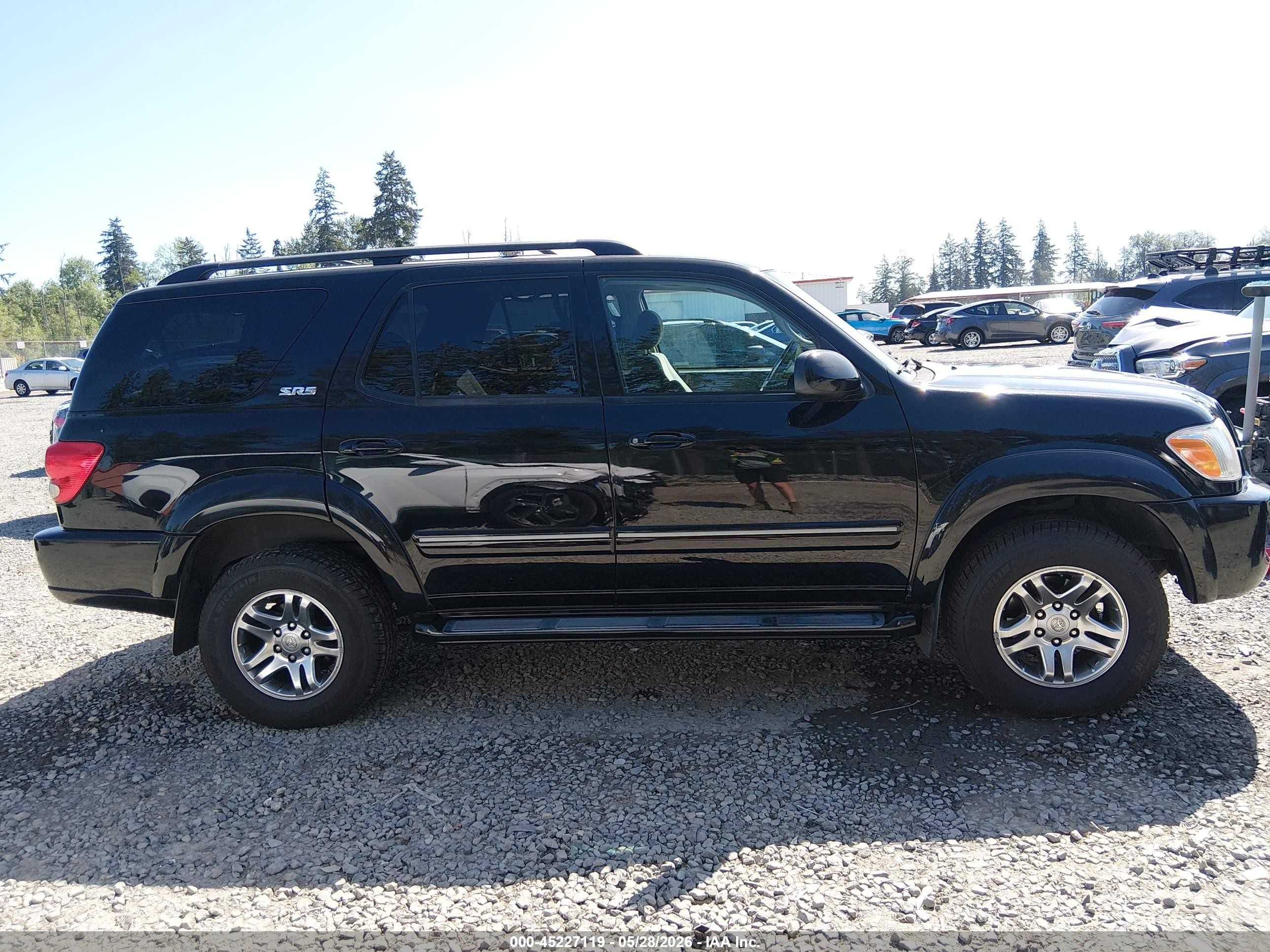 2006 Toyota Sequoia Sr5 V8 Black vin: 5TDBT44A26S268130