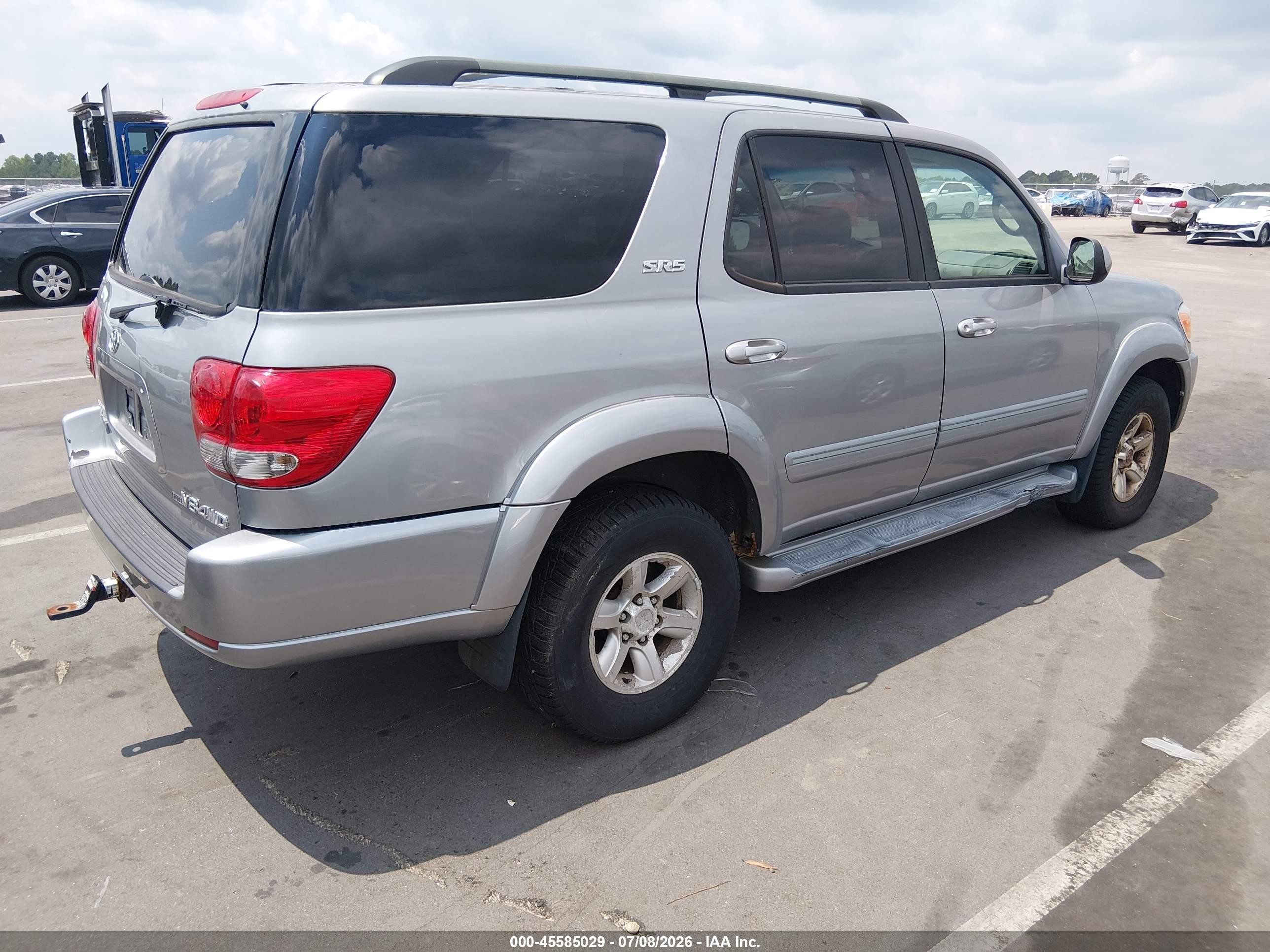 2007 Toyota Sequoia Sr5 Серый vin: 5TDBT44A27S284586