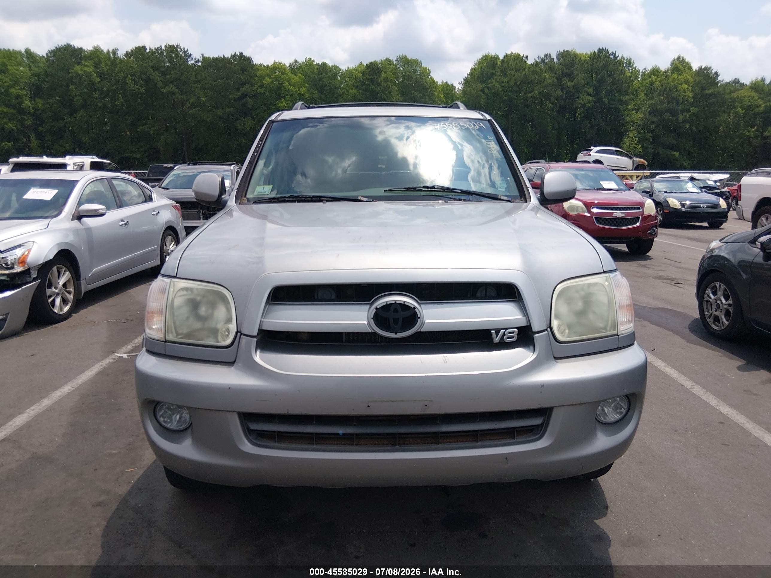 2007 Toyota Sequoia Sr5 Серый vin: 5TDBT44A27S284586