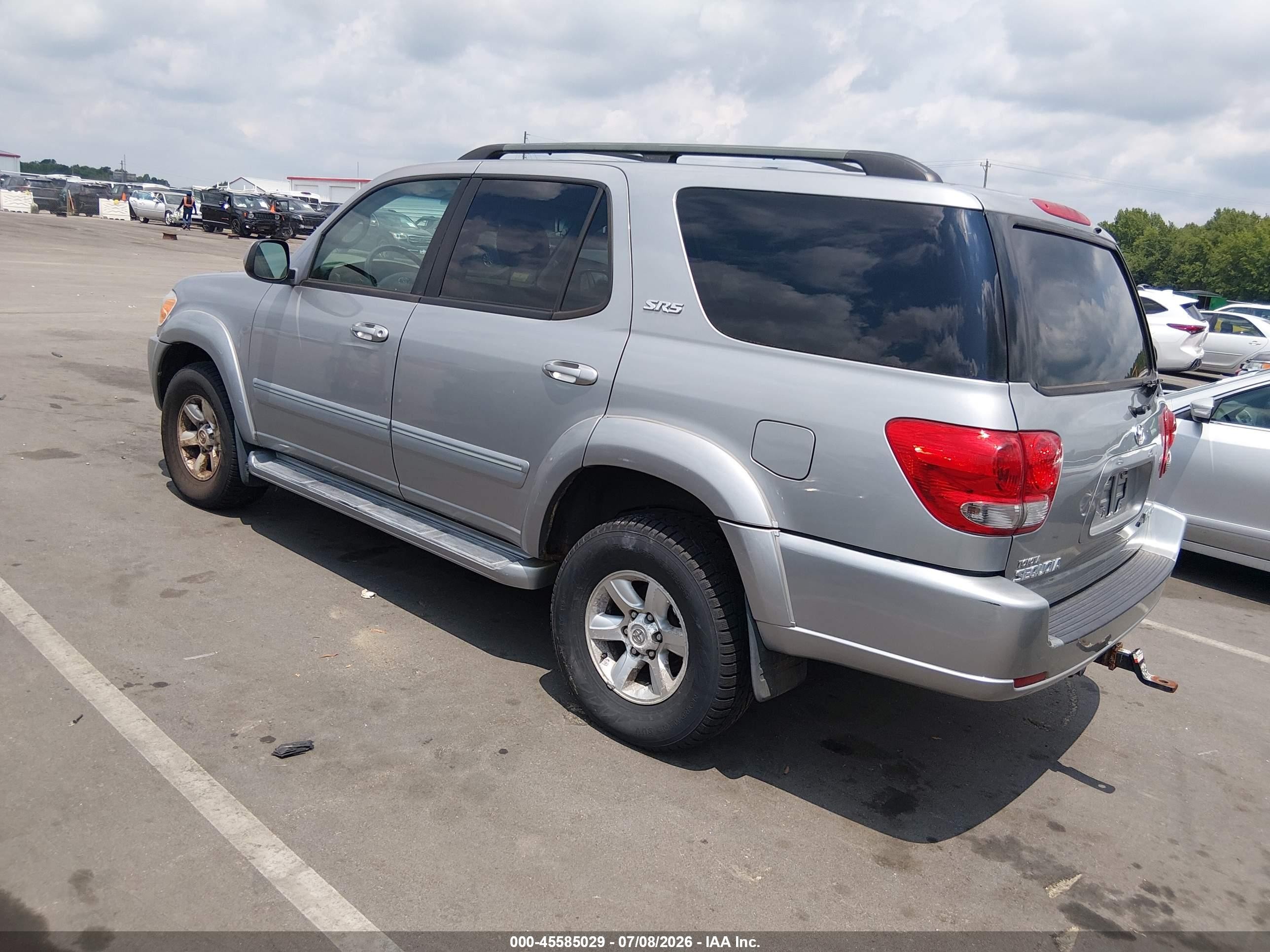 2007 Toyota Sequoia Sr5 Серый vin: 5TDBT44A27S284586