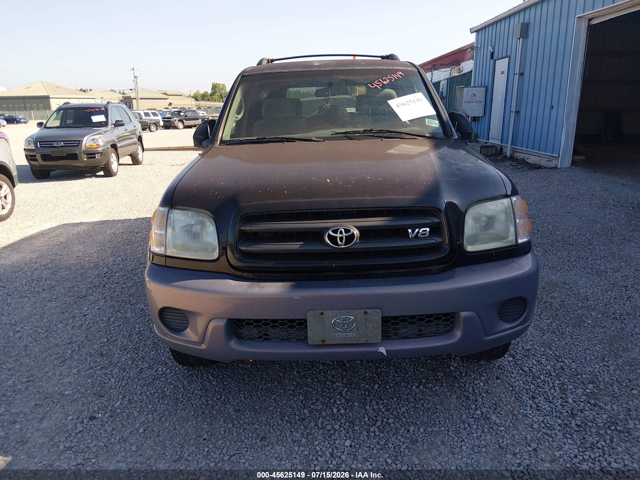 2001 Toyota Sequoia Sr5 V8 Black vin: 5TDBT44A31S031493