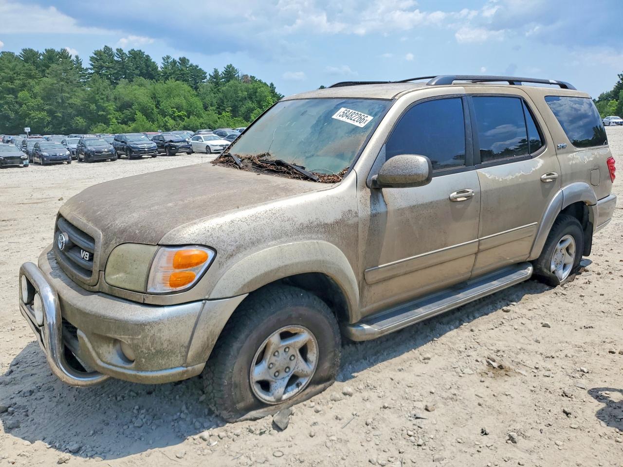 2002 Toyota Sequoia Sr5 Beige vin: 5TDBT44A32S056458