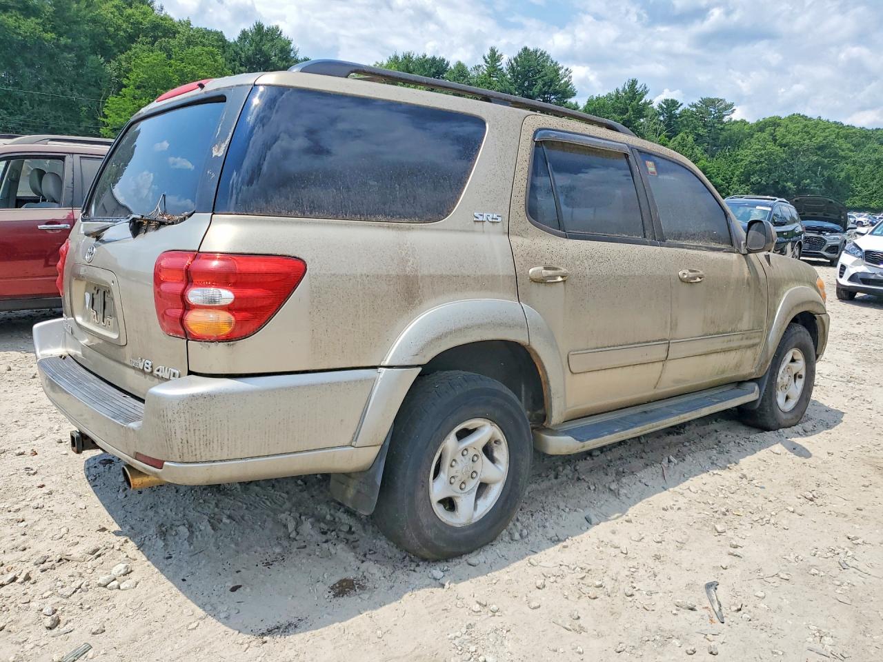 2002 Toyota Sequoia Sr5 Beige vin: 5TDBT44A32S056458
