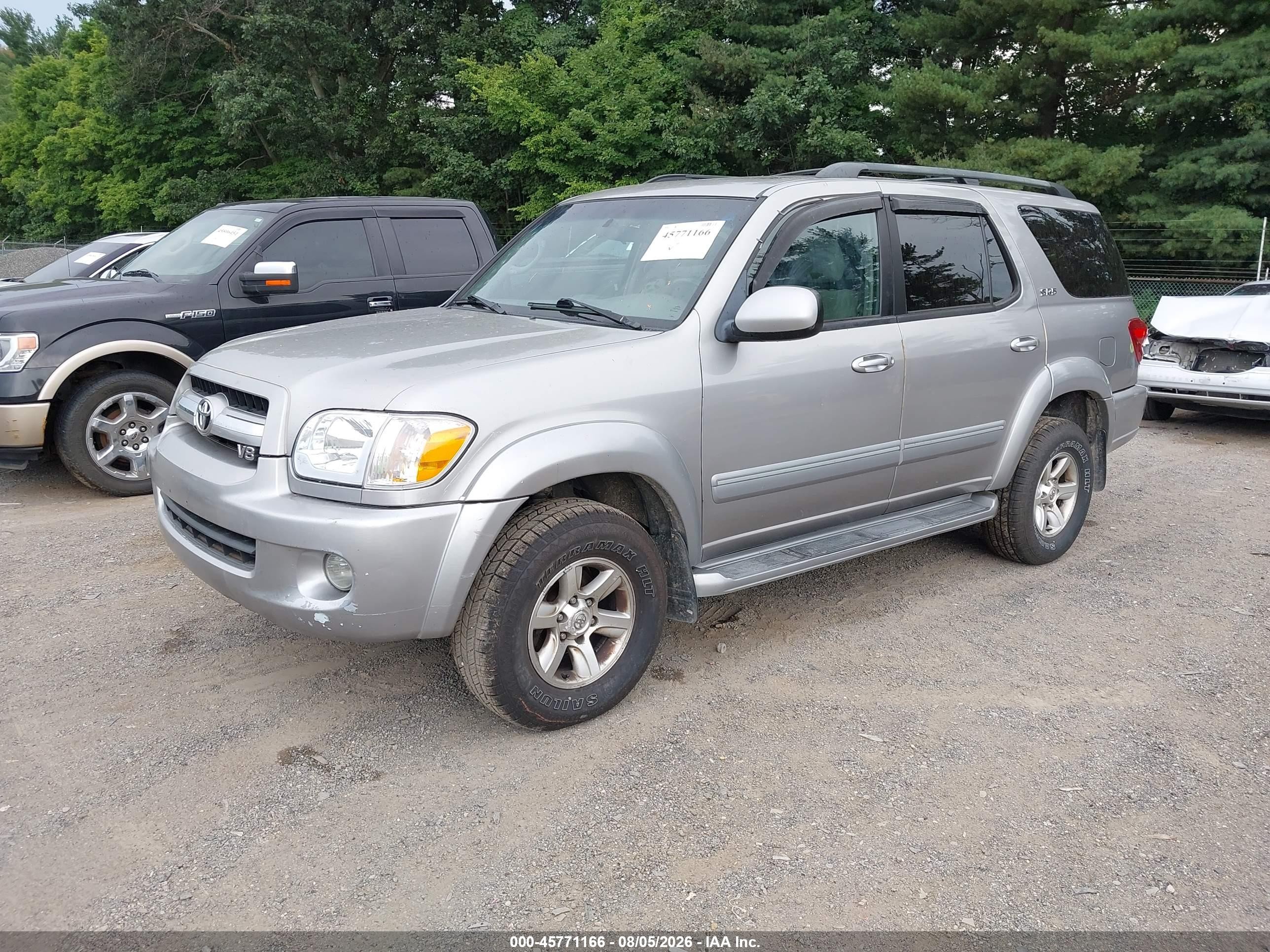 2006 Toyota Sequoia Sr5 V8 Gray vin: 5TDBT44A36S265382