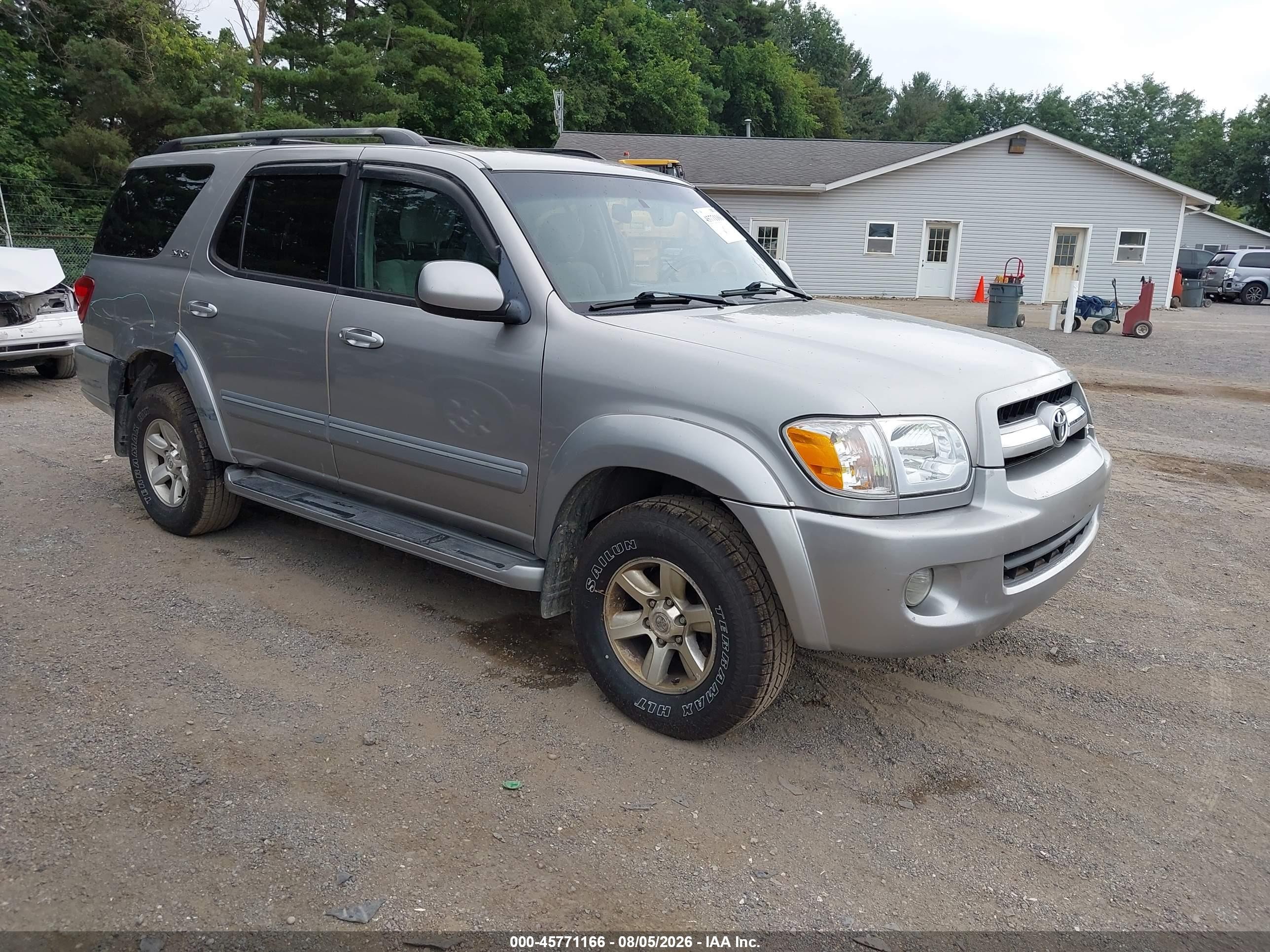 2006 Toyota Sequoia Sr5 V8 Gray vin: 5TDBT44A36S265382