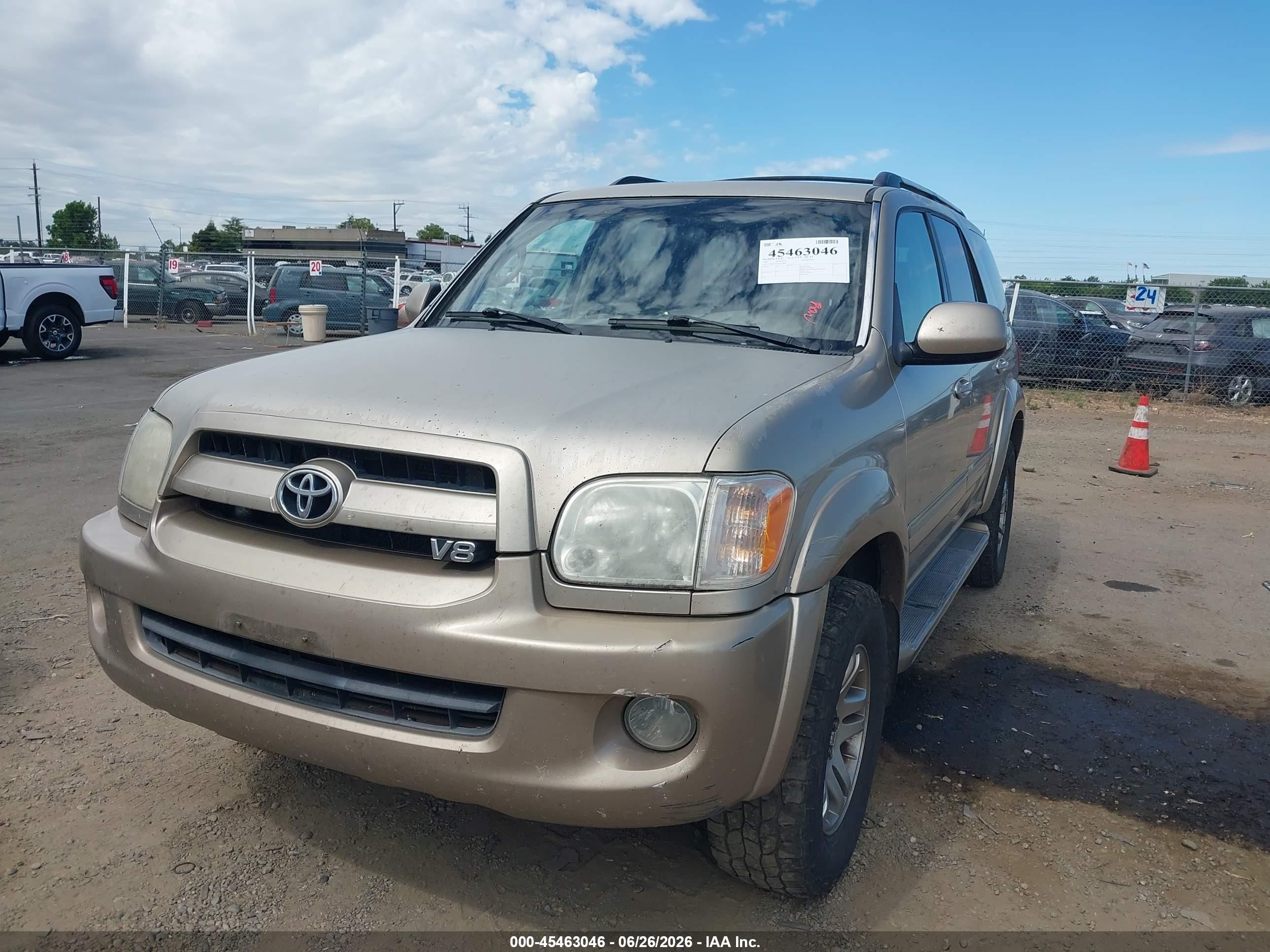 2007 Toyota Sequoia Sr5 Gold vin: 5TDBT44A37S278862