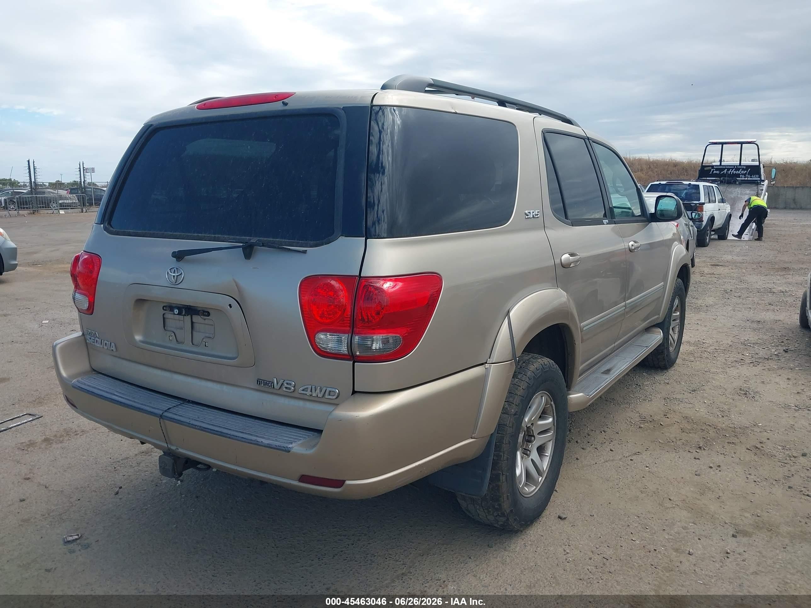 2007 Toyota Sequoia Sr5 Gold vin: 5TDBT44A37S278862