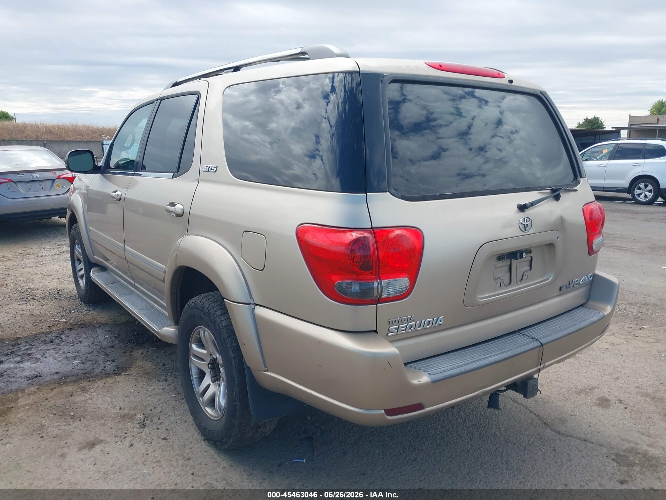 2007 Toyota Sequoia Sr5 Gold vin: 5TDBT44A37S278862