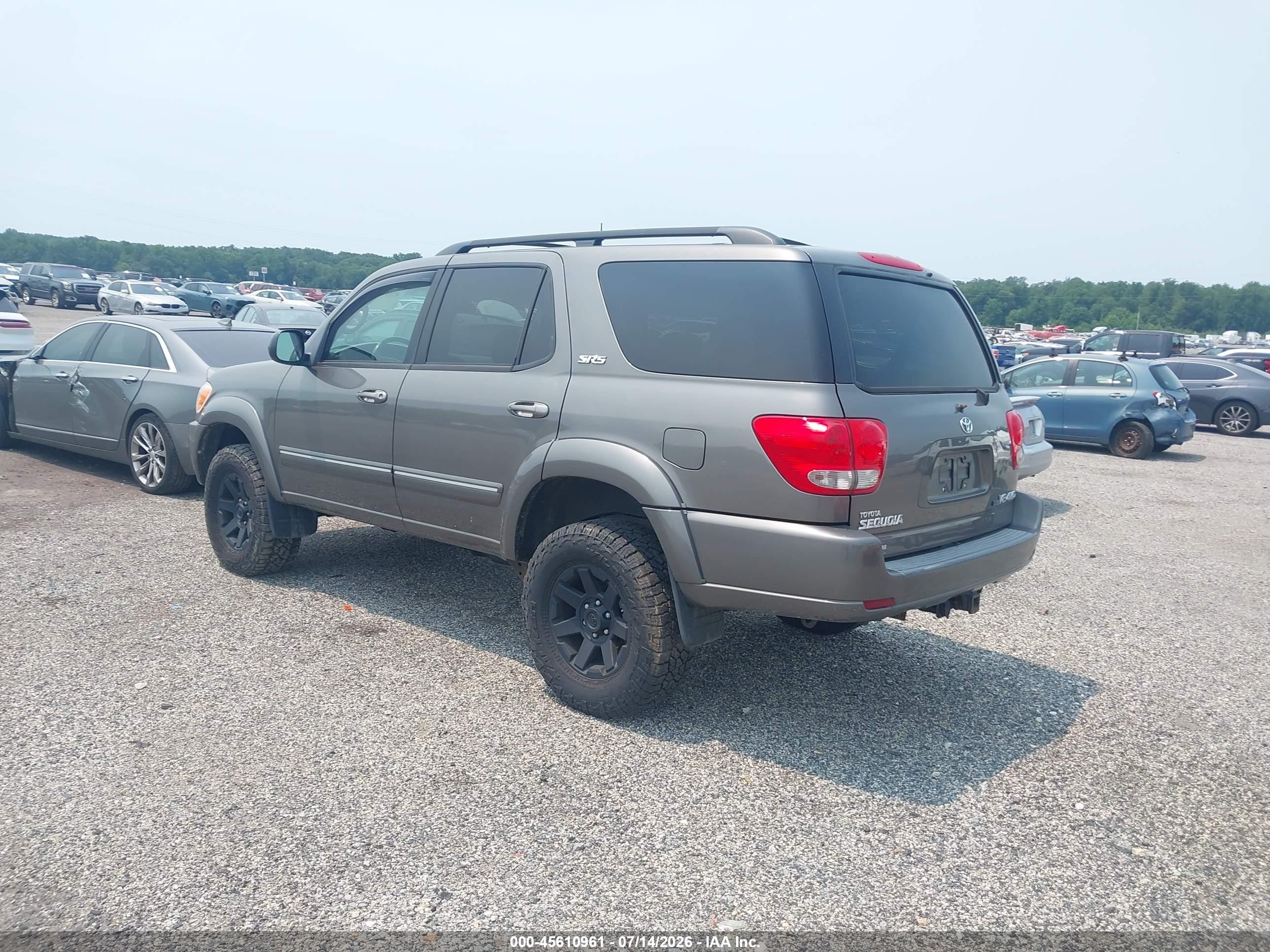 2007 Toyota Sequoia Sr5 Серый vin: 5TDBT44A37S285388