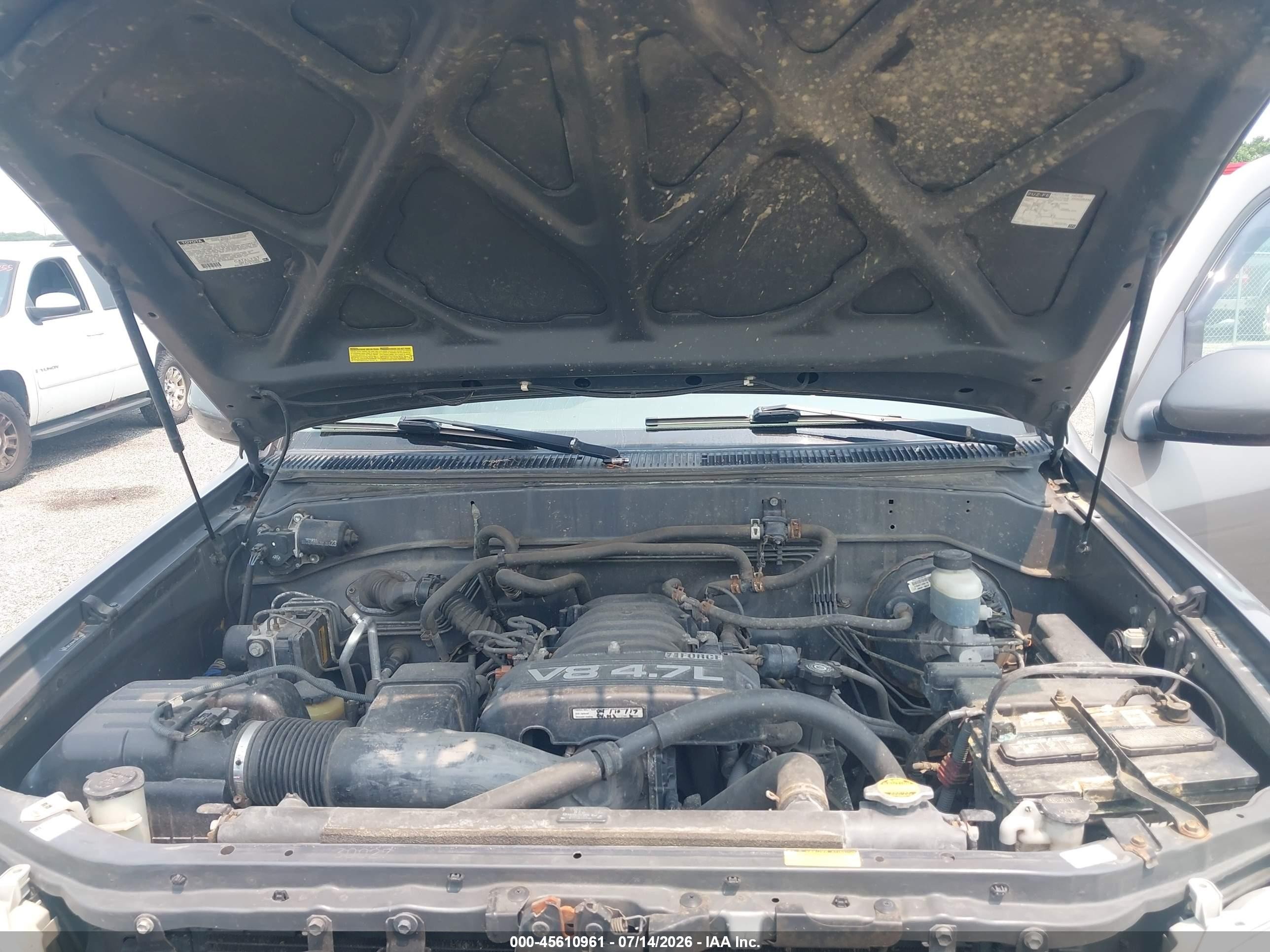 2007 Toyota Sequoia Sr5 Серый vin: 5TDBT44A37S285388
