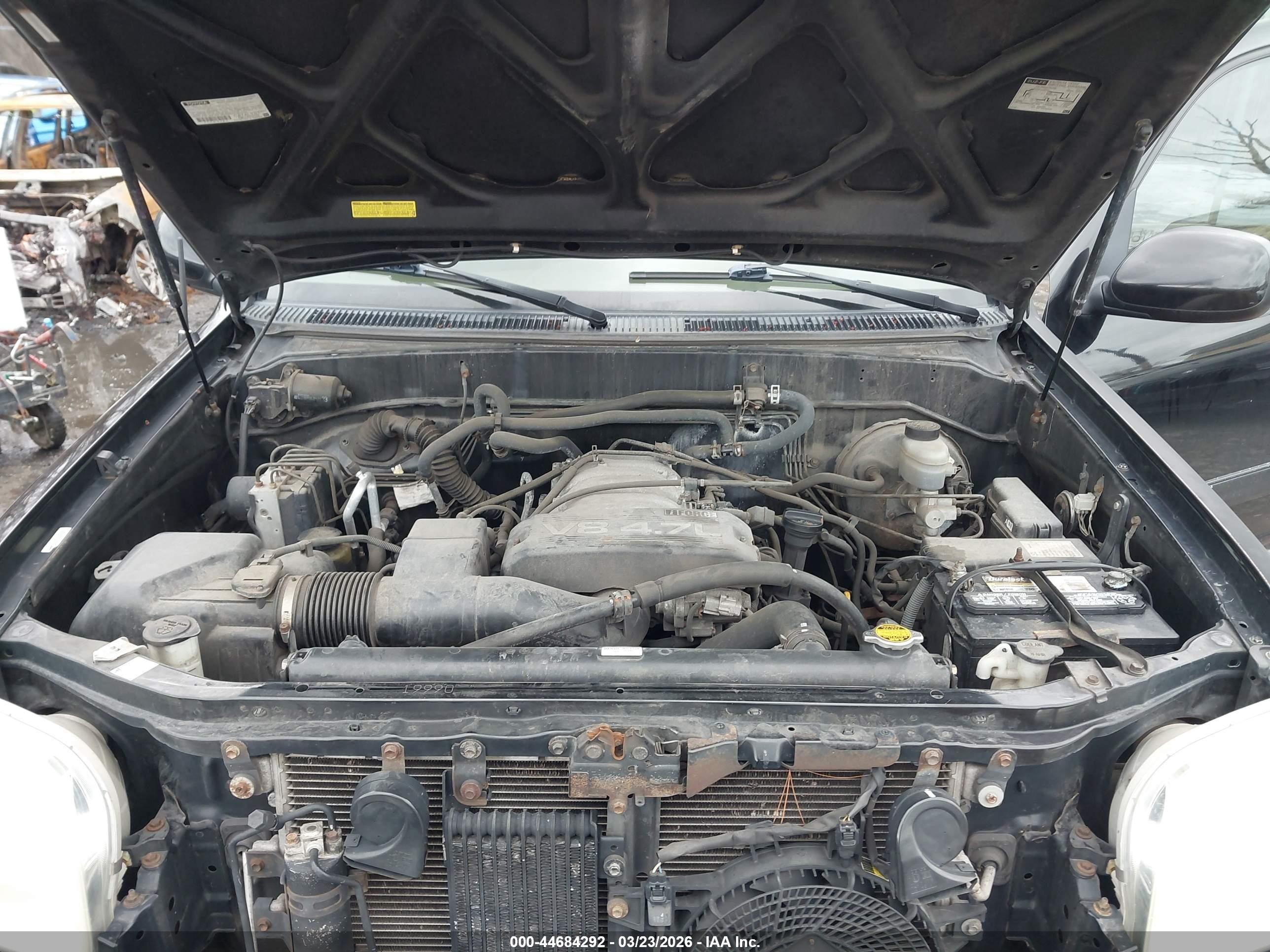 2001 Toyota Sequoia Sr5 V8 Black vin: 5TDBT44A41S047170