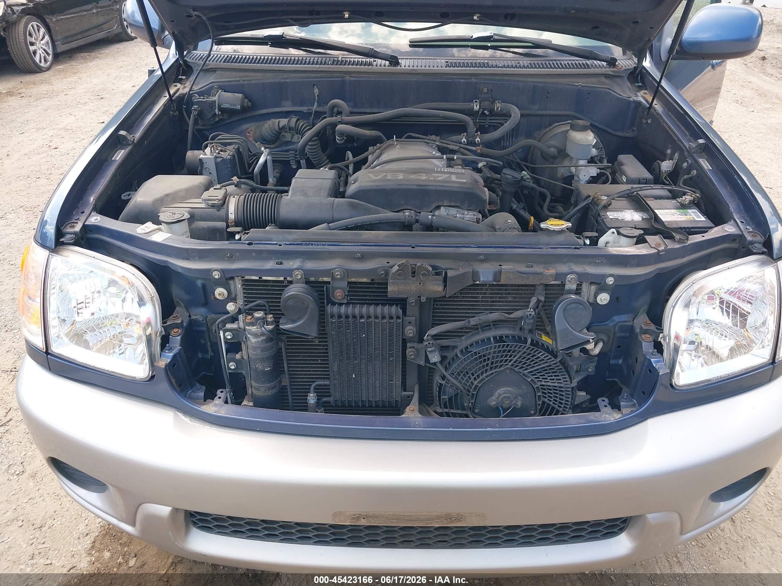 2002 Toyota Sequoia Sr5 V8 Blue vin: 5TDBT44A42S125674