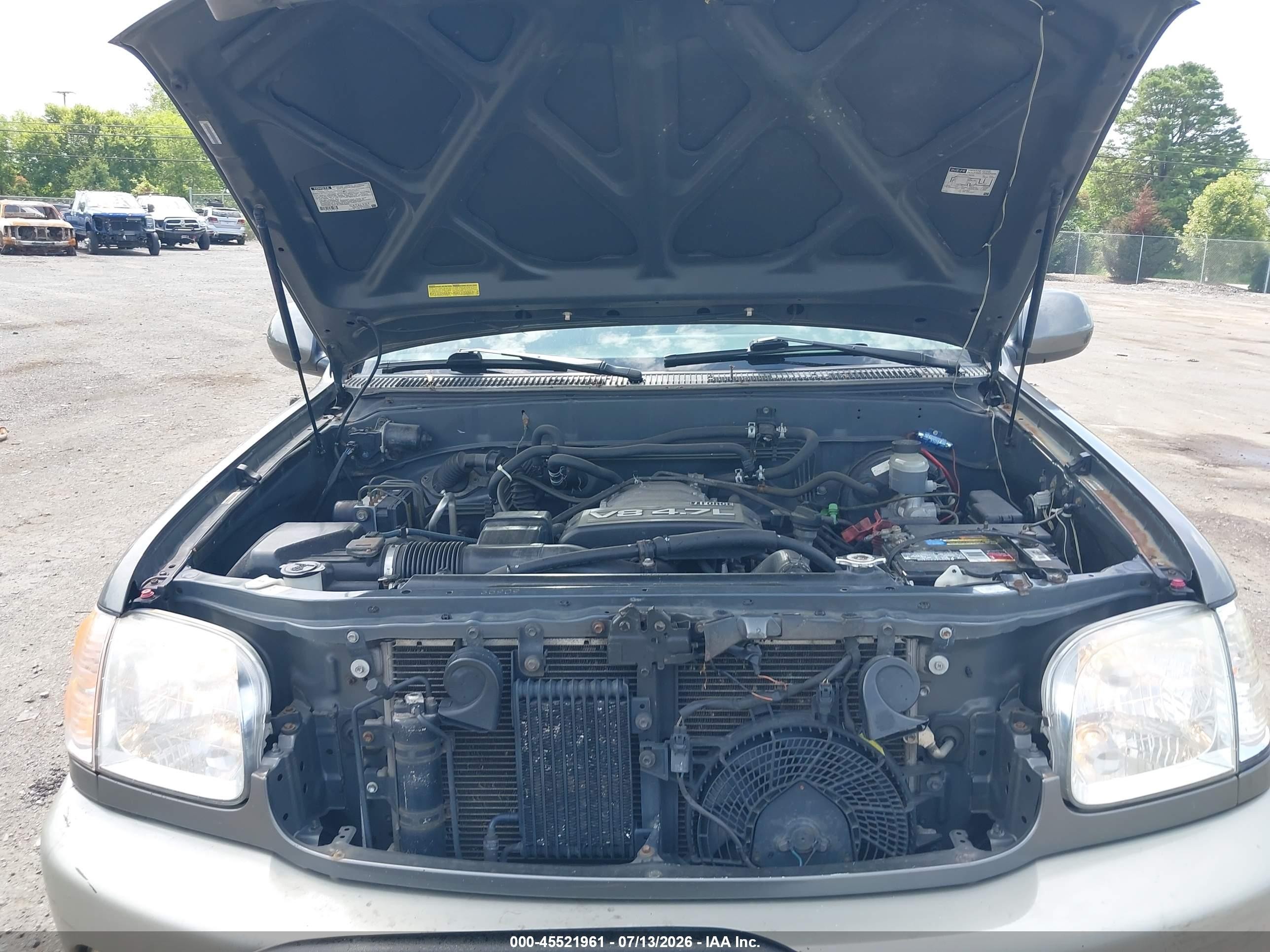 2004 Toyota Sequoia Sr5 V8 Серый vin: 5TDBT44A44S210890