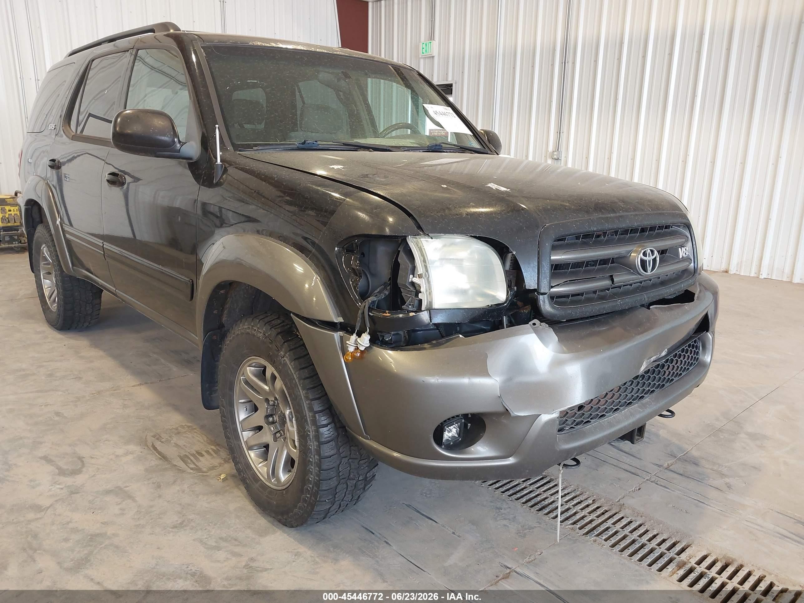 2004 Toyota Sequoia Sr5 V8 Черный vin: 5TDBT44A44S211750